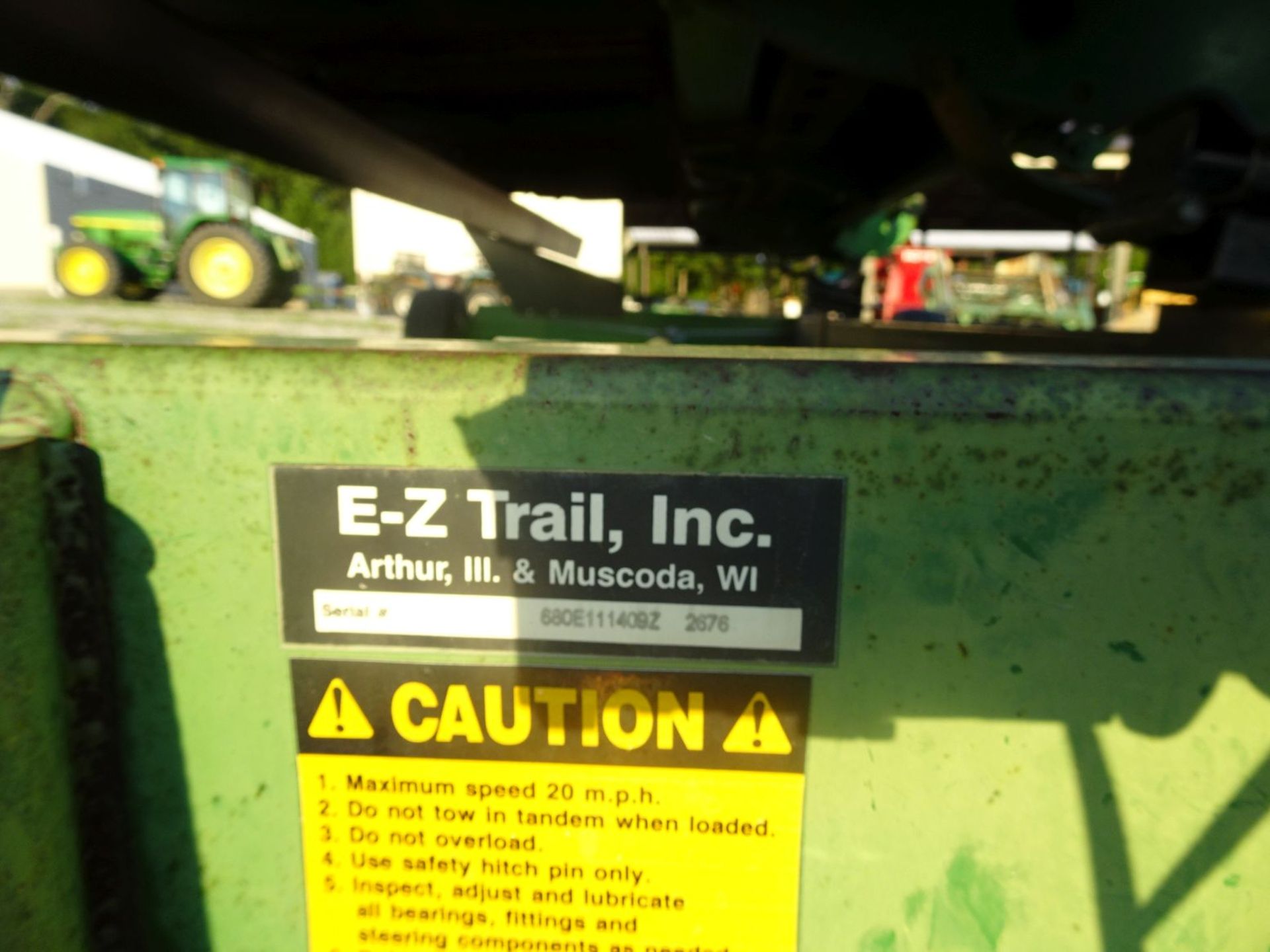 E-Z Trail Inc Model 680 30' Adjustable Length Head Trailer sn 680E111409Z 2676 Note Trailer Only - Image 4 of 8