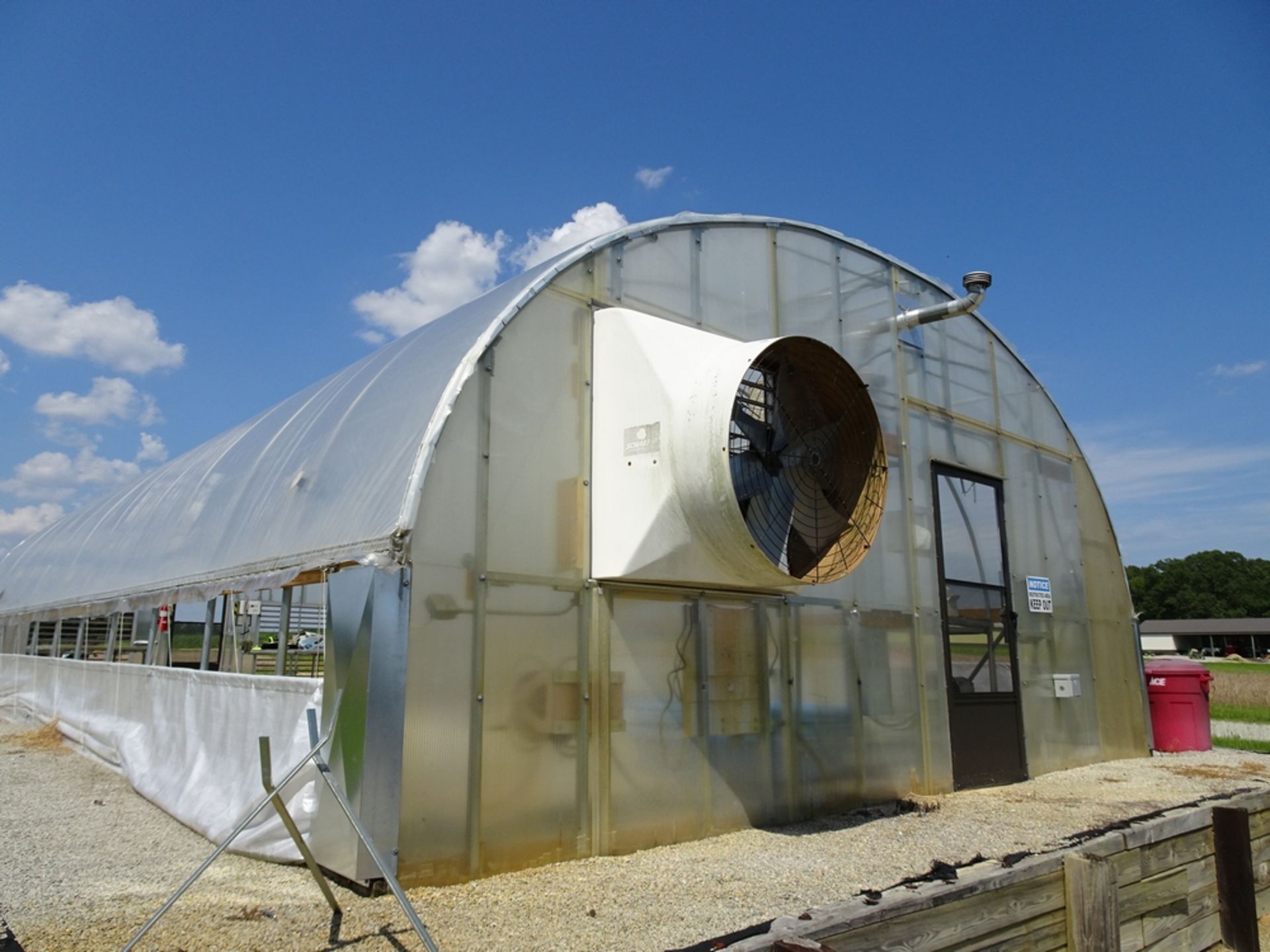 approximately 22 foot by 48 foot arch style 3 season Greenhouse with corrugated and Walls 2 - Image 4 of 11