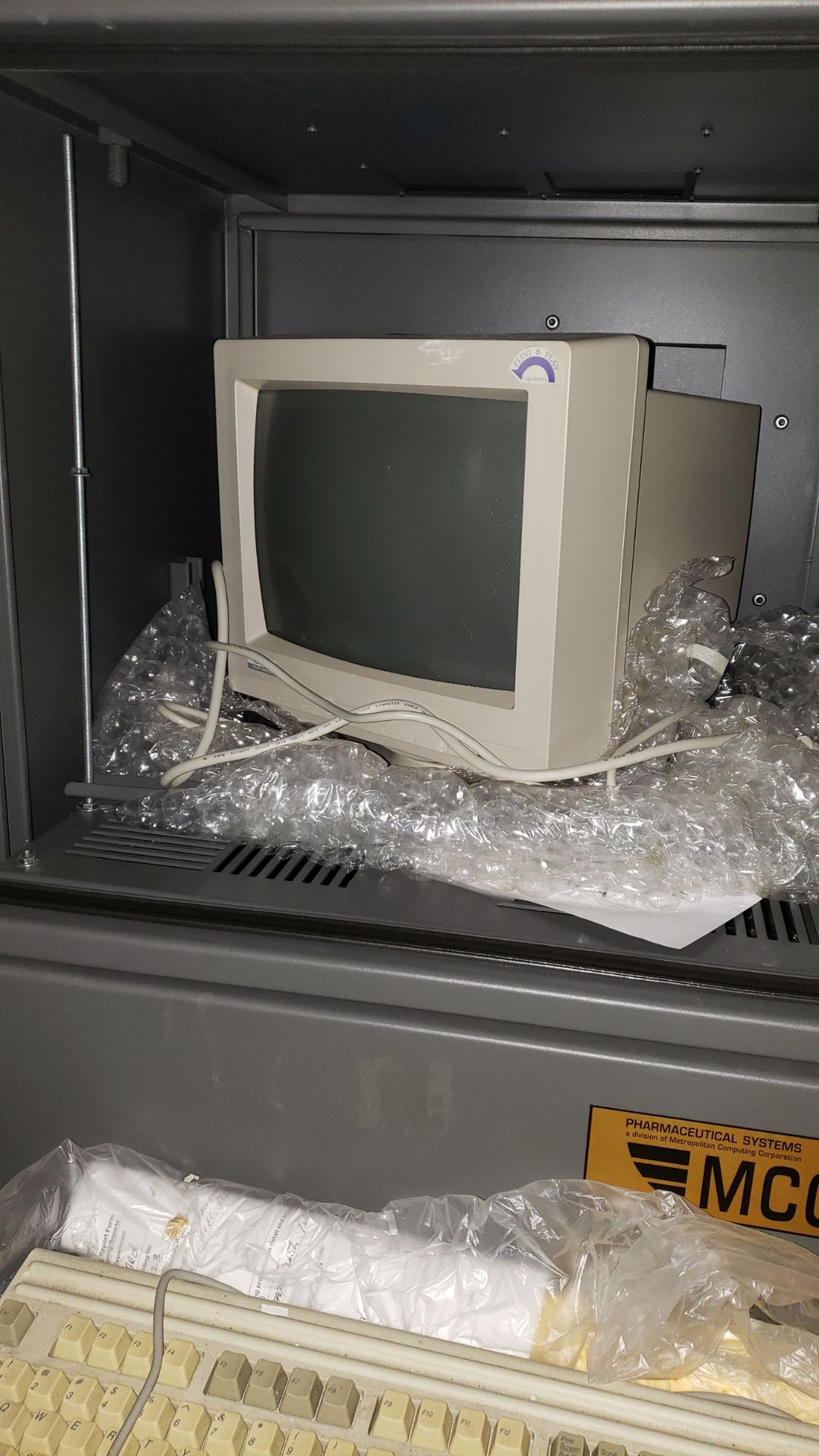 Lot of (2) Pharmaceutical Systems MCC computer control cabinets, with contents. - Image 6 of 7