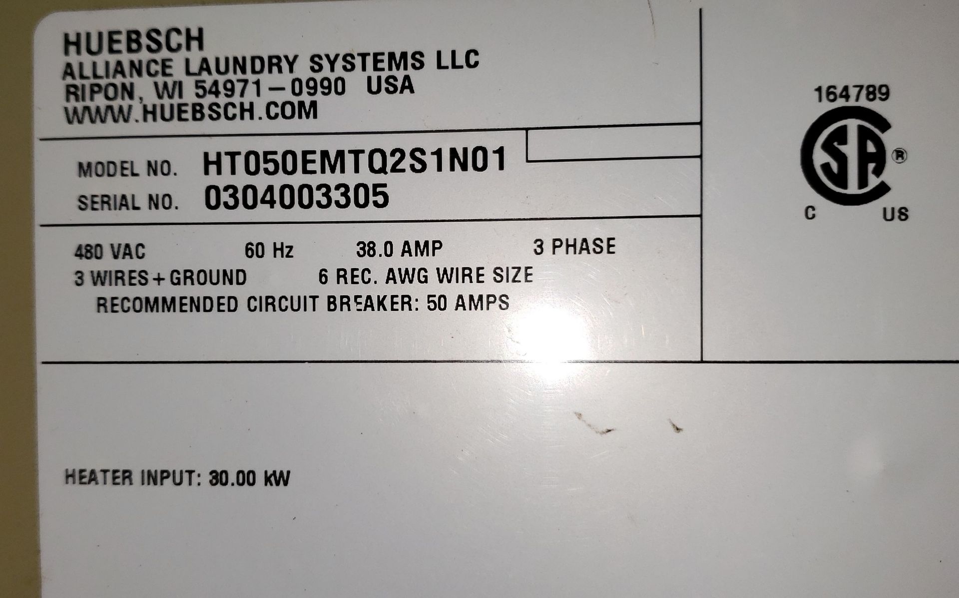 Huebsch washing machine - Image 9 of 13