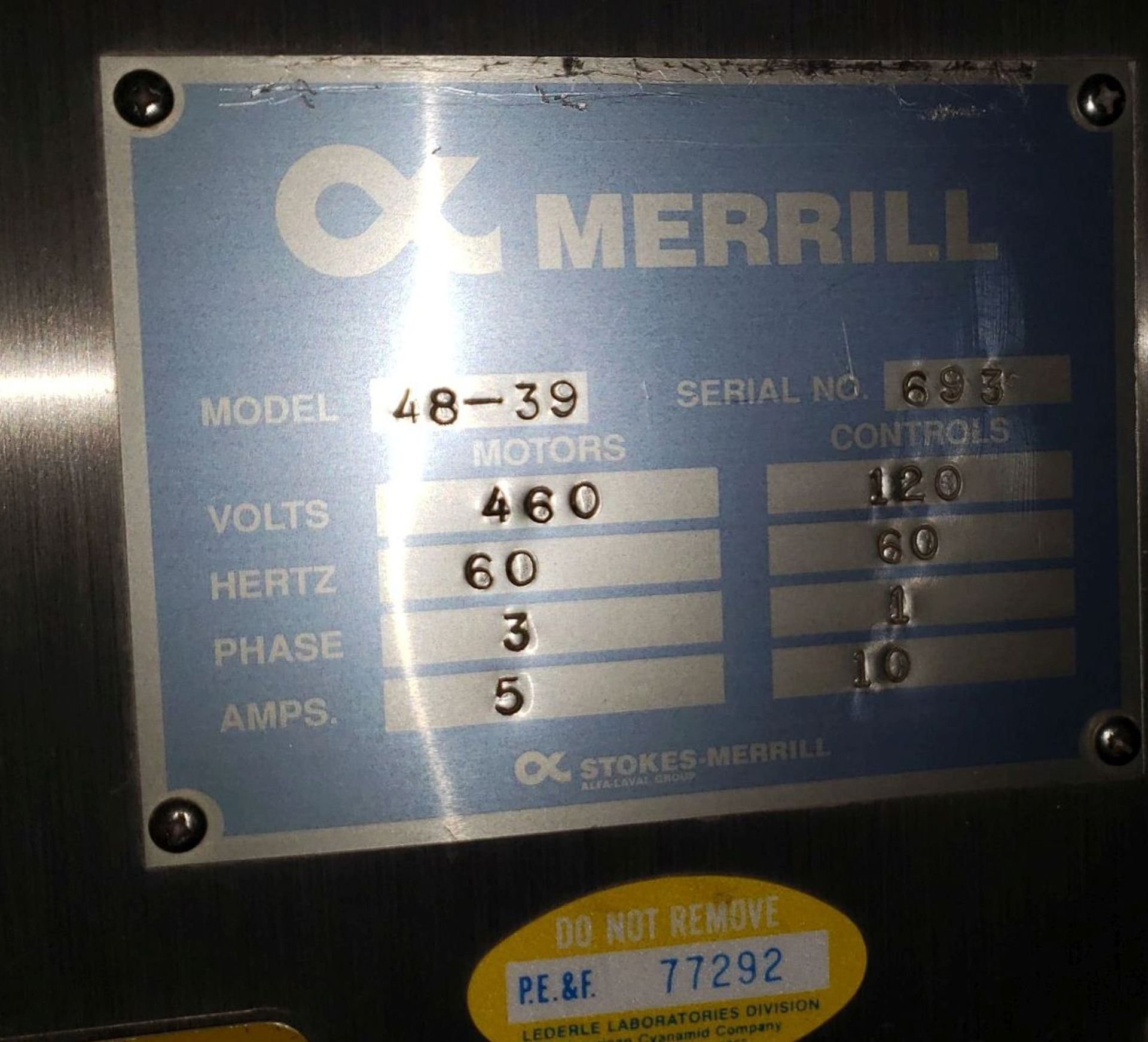 Merrel Slat Counter, Model 48-39, serial# 693, 460 volt, 3 phase - Image 10 of 41