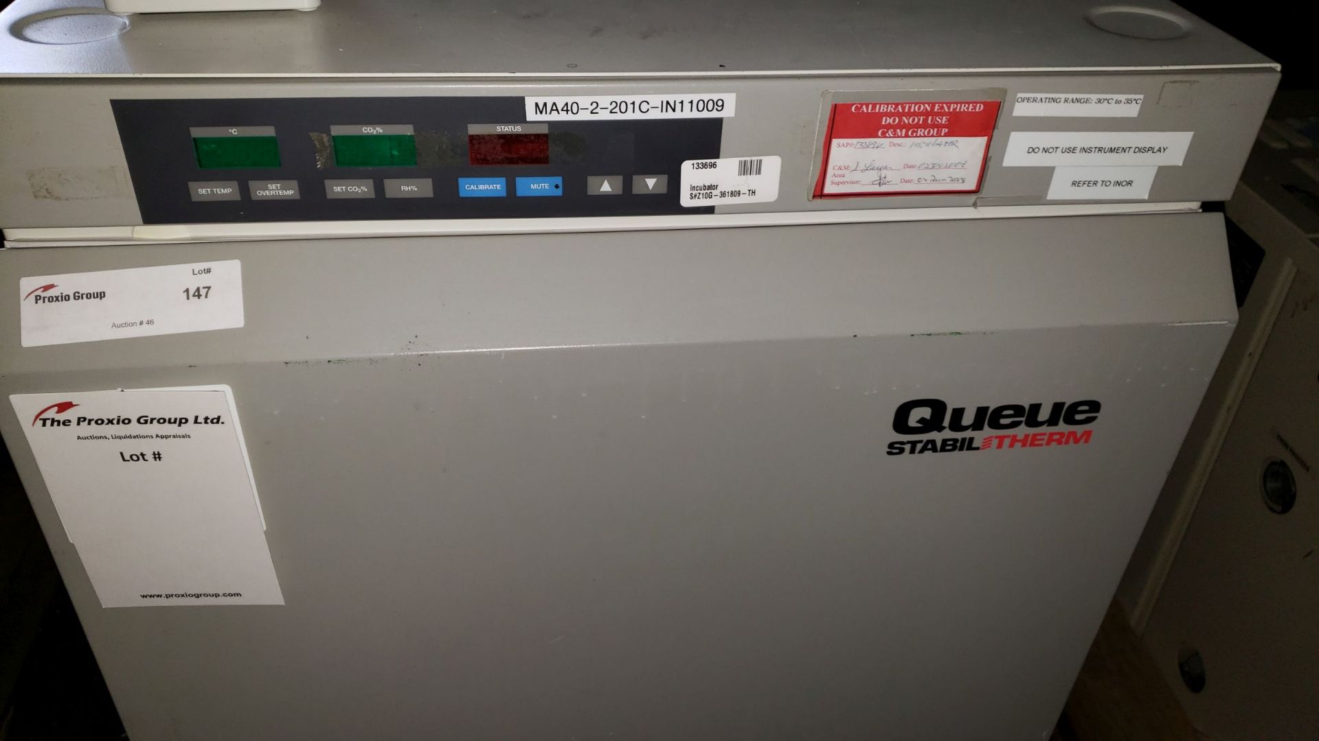 Queue Stabi Thermal incubator, model SNW300TABA, 120 volt. - Image 2 of 6