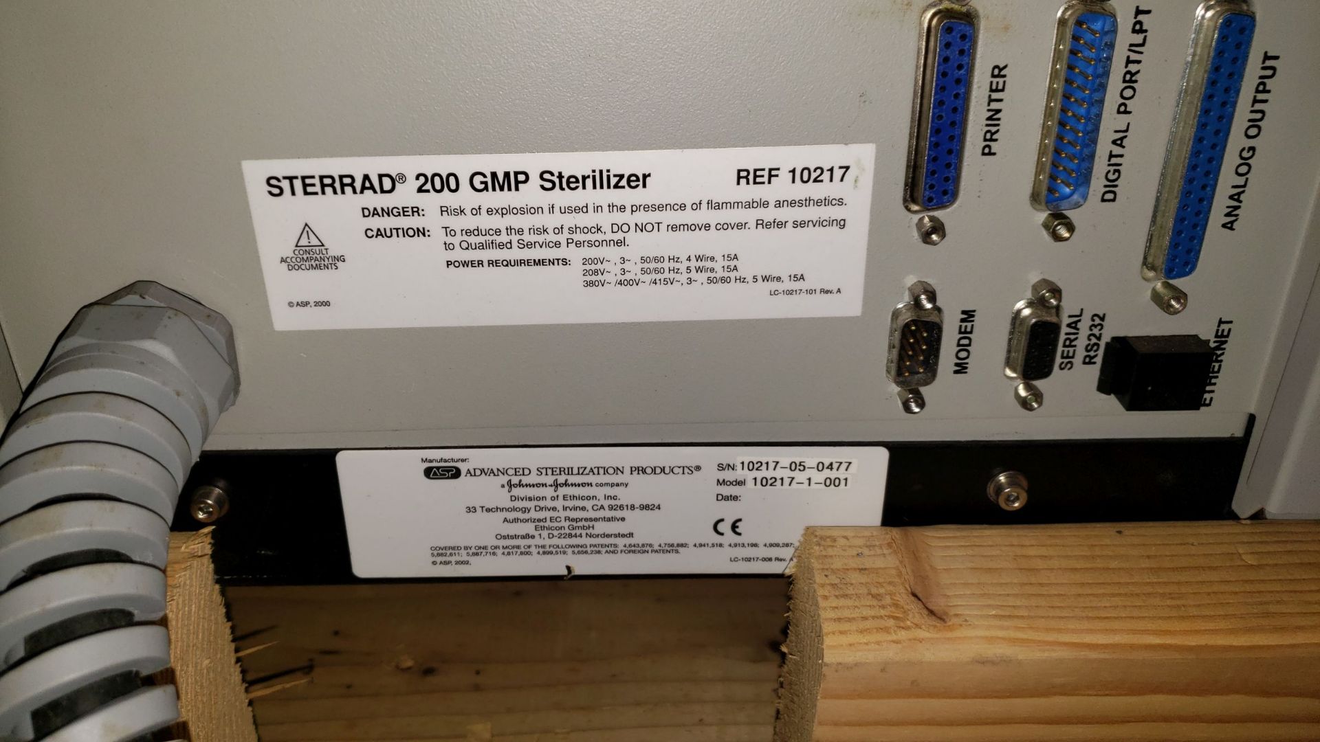 Advanced Sterilization Products pass-through sterilizer, model Sterrad 200GMP/10217-1-001, vaporous - Image 5 of 7