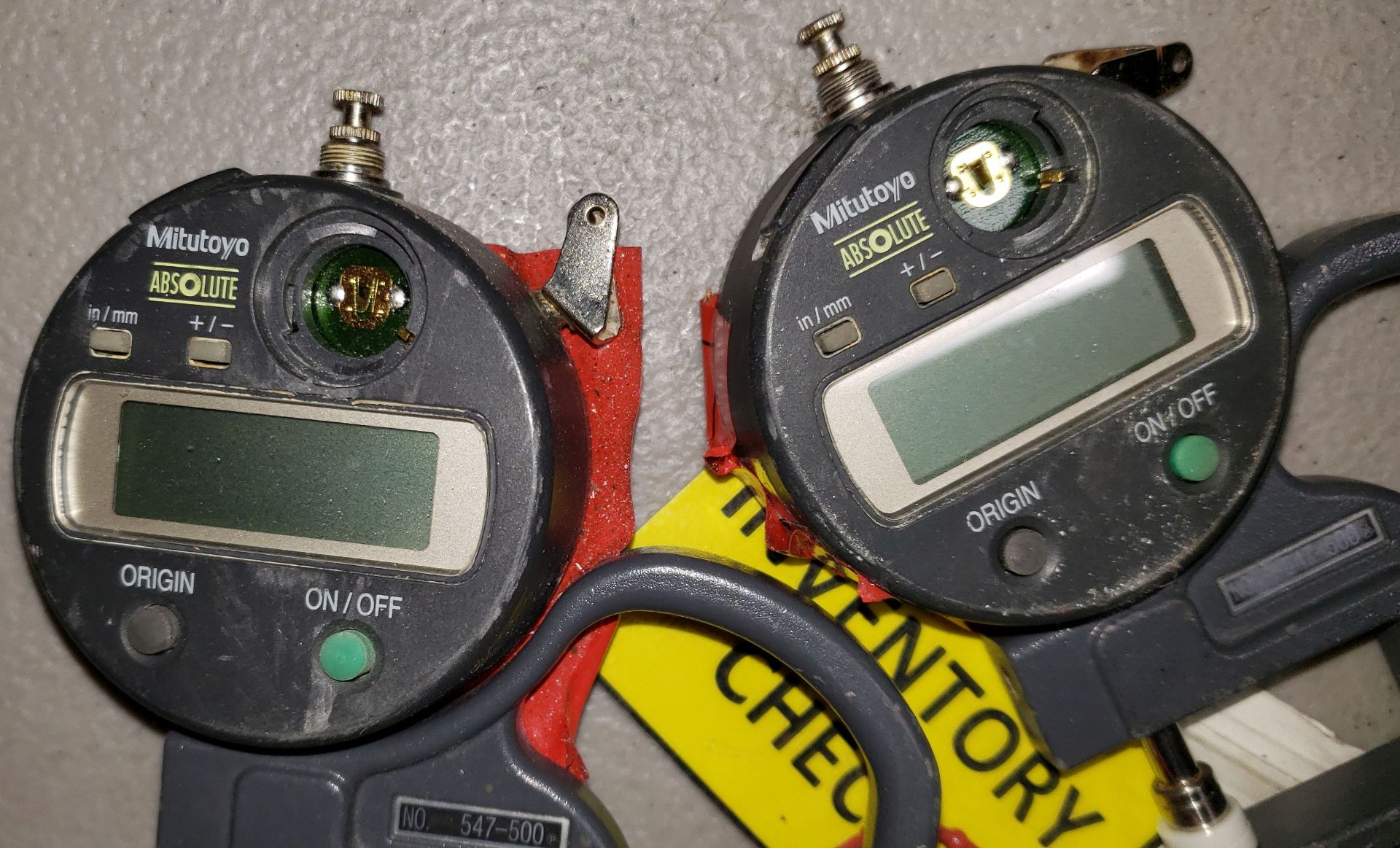 Lot of (3) Mituyo digital thickness gauges - Image 2 of 2