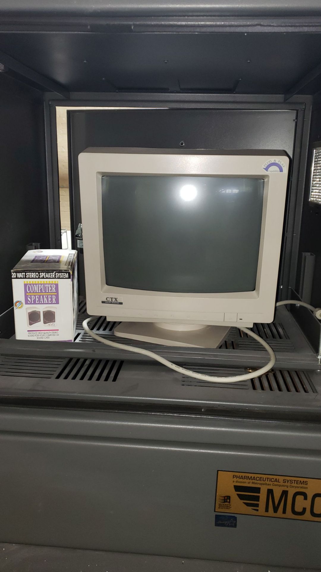 Lot of (2) Pharmaceutical Systems MCC computer control cabinets, with contents. - Image 3 of 7