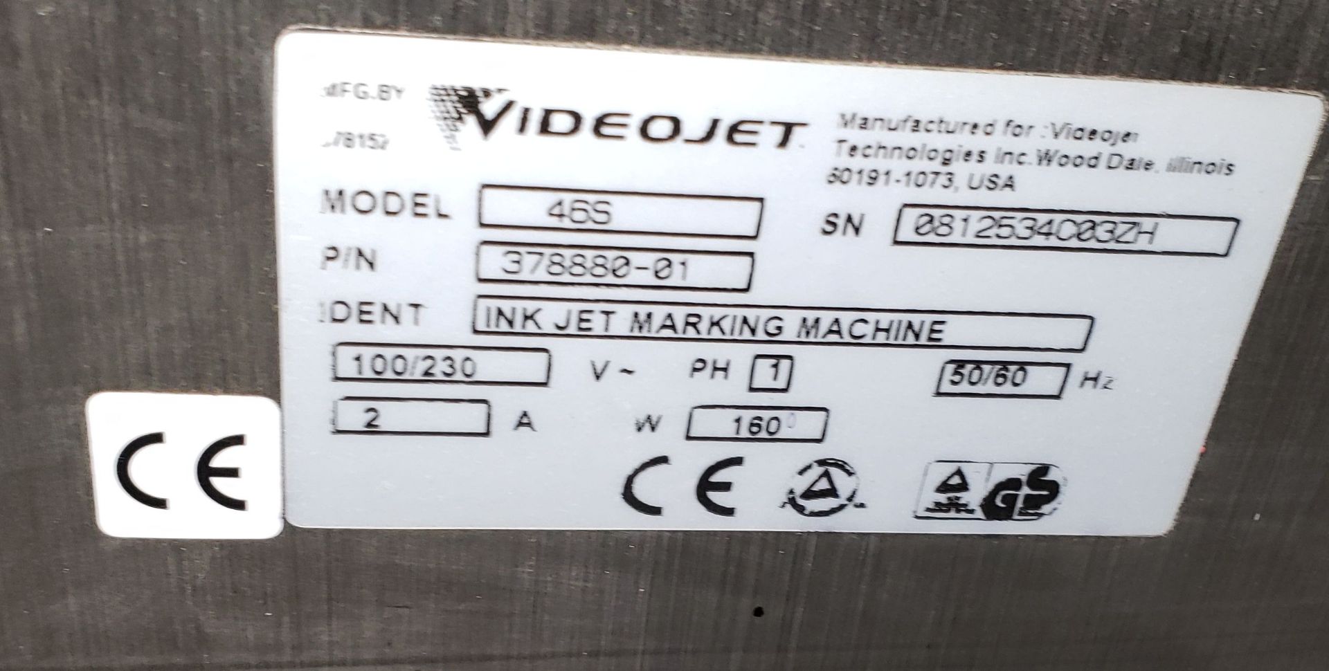 VideoJet 46s small character inkjet printer, with print head - Image 12 of 12