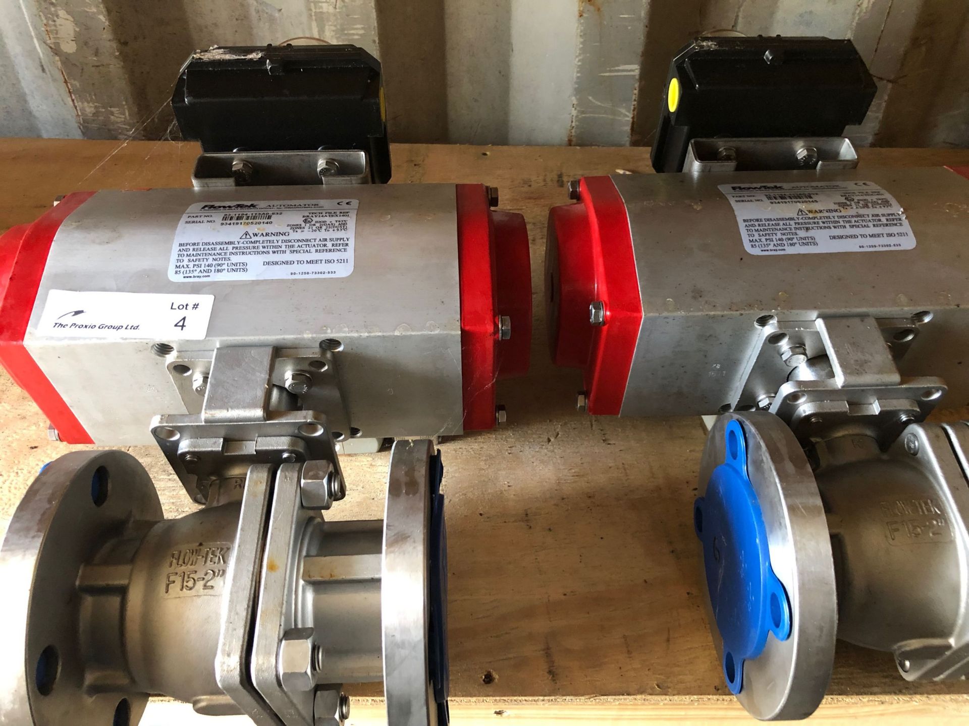 (2) Flow-Tech Model 93-1194-113A0-523 2" Electrically Actuated Valves