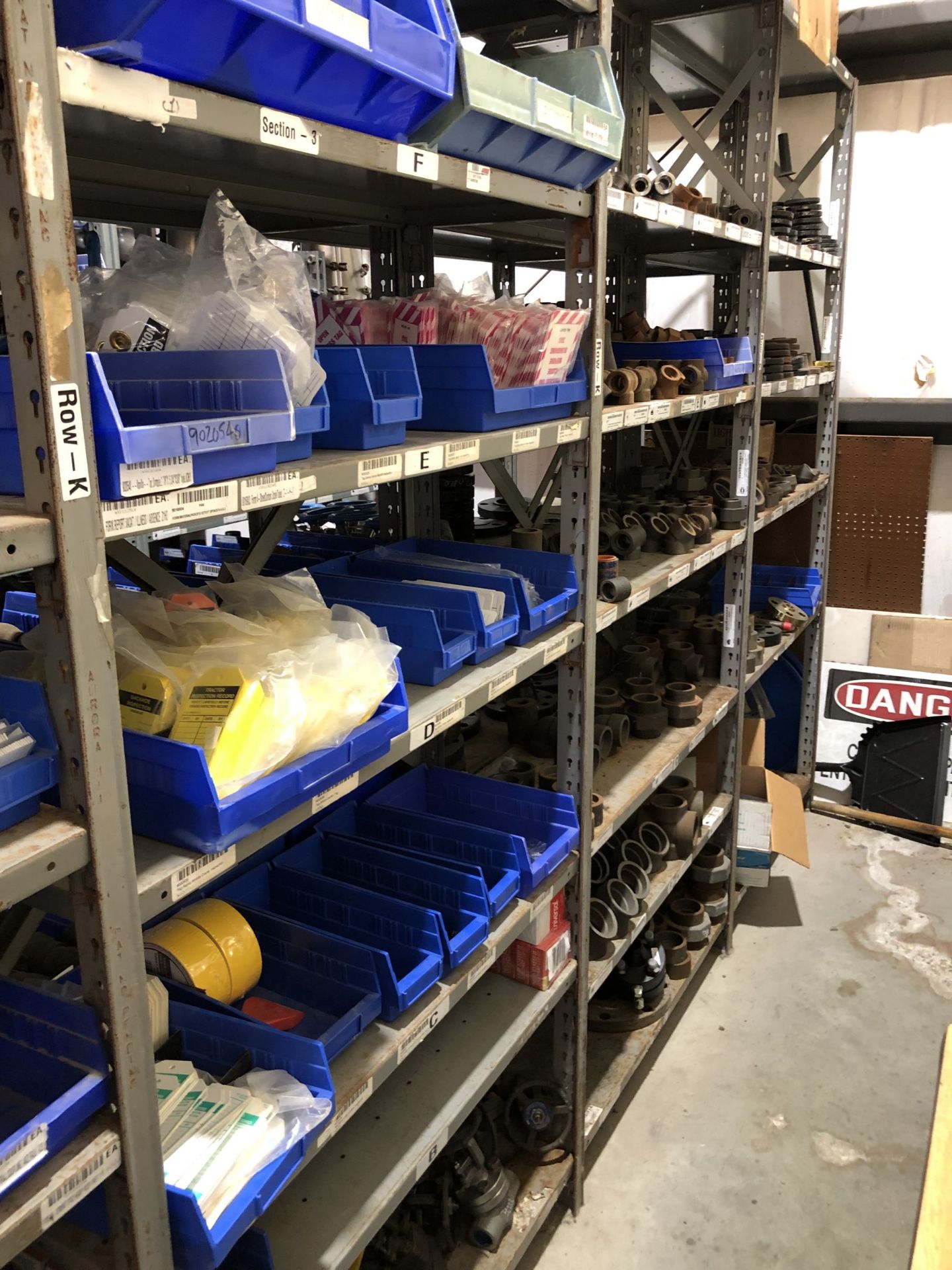 Maintenance Spares Lot: (8) Sections Of Light Duty Industrial Shelving and Contents - Image 8 of 10