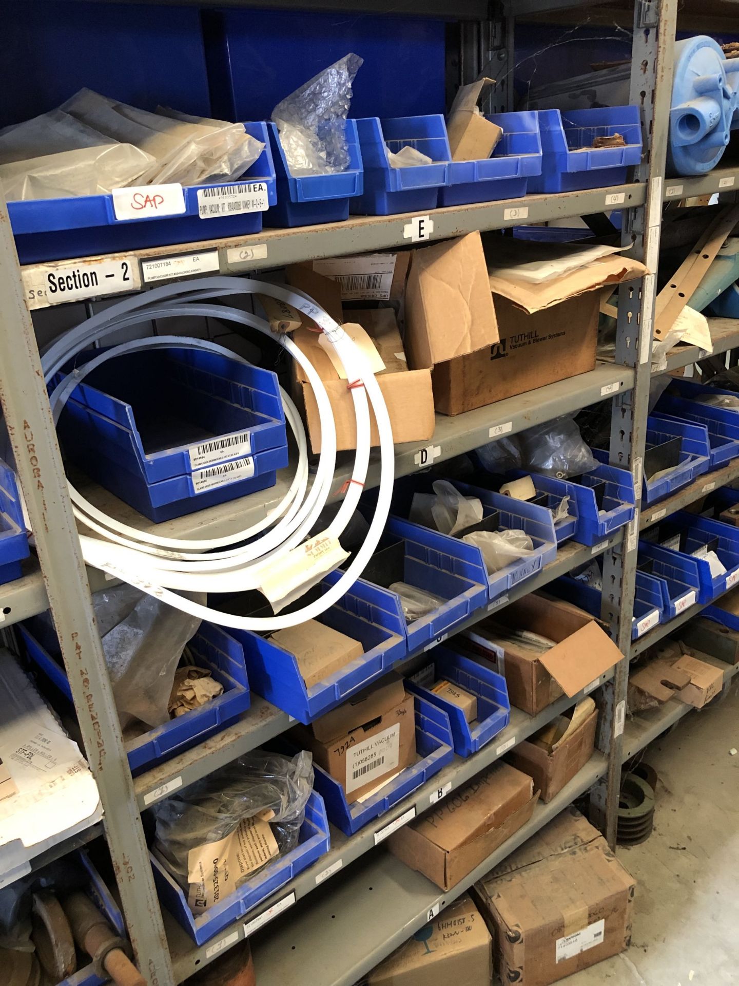 Maintenance Spares Lot: (6) Sections Of Light Duty Industrial Shelving and Contents - Image 3 of 15