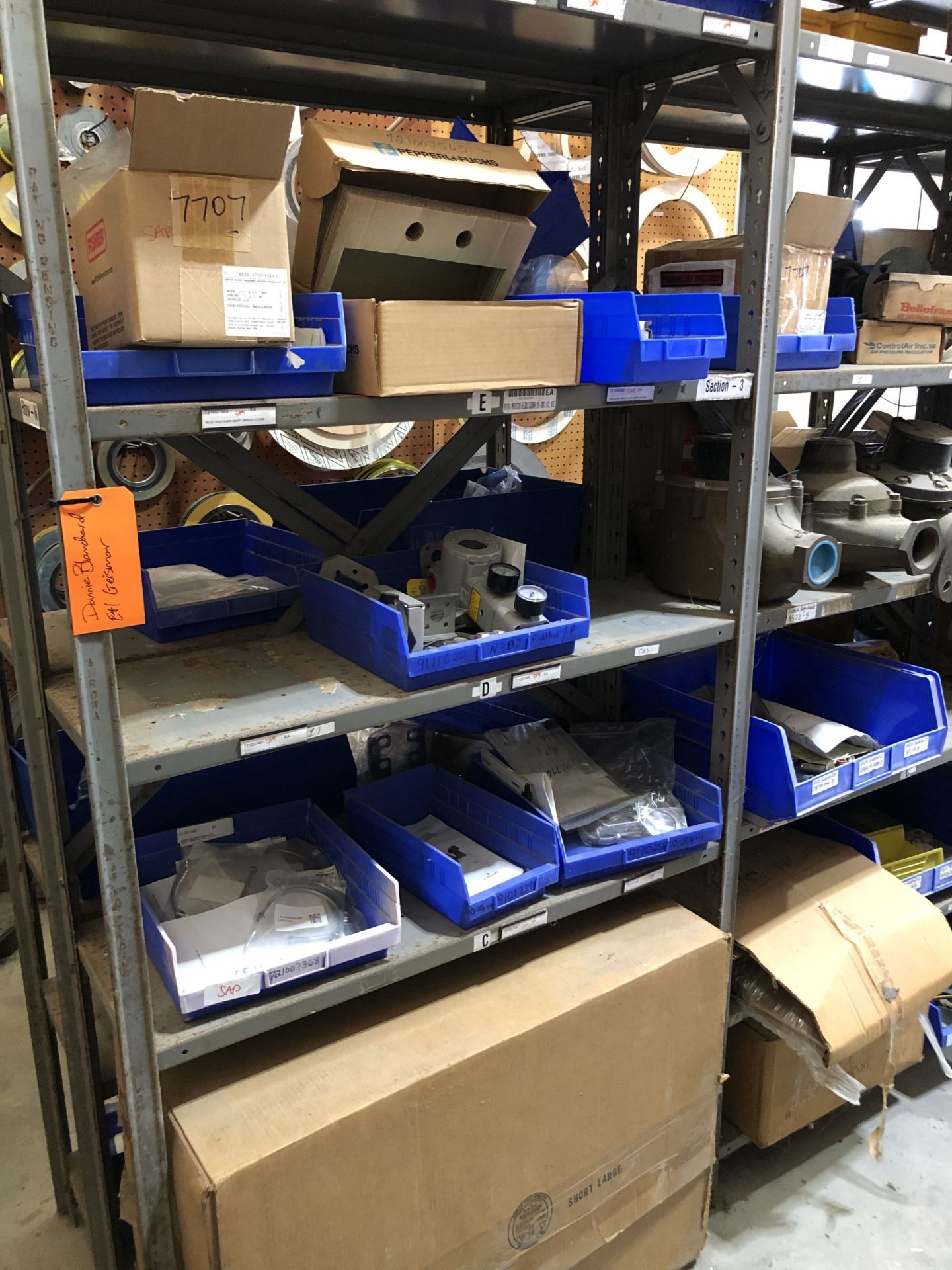 Maintenance Spares Lot: (6) Sections Of Light Duty Industrial Shelving and Contents - Image 13 of 17