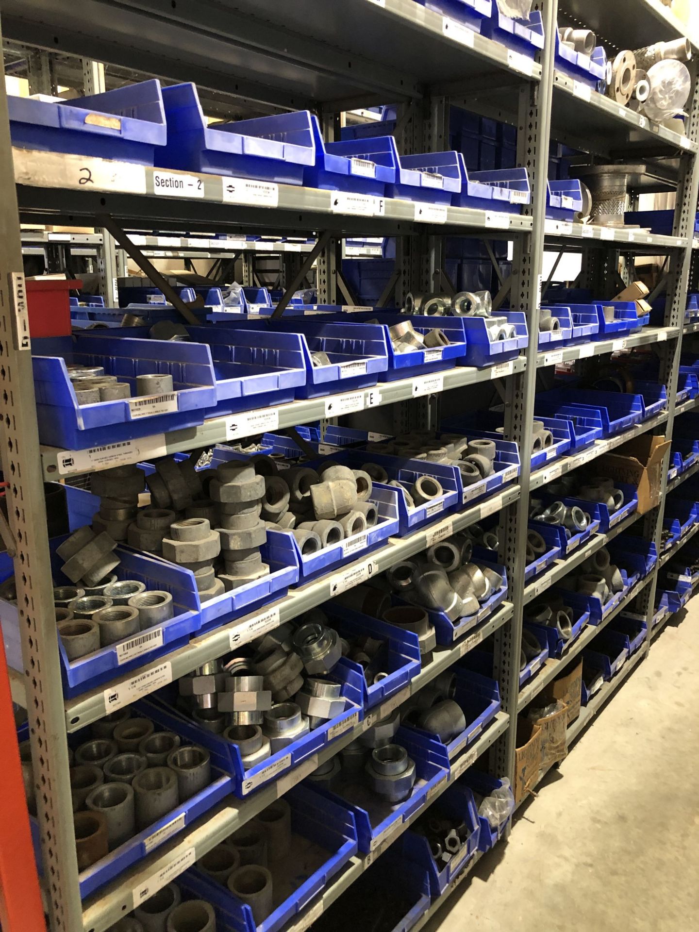 Maintenance Spares Lot: (6) Sections Of Light Duty Industrial Shelving and Contents - Image 8 of 17