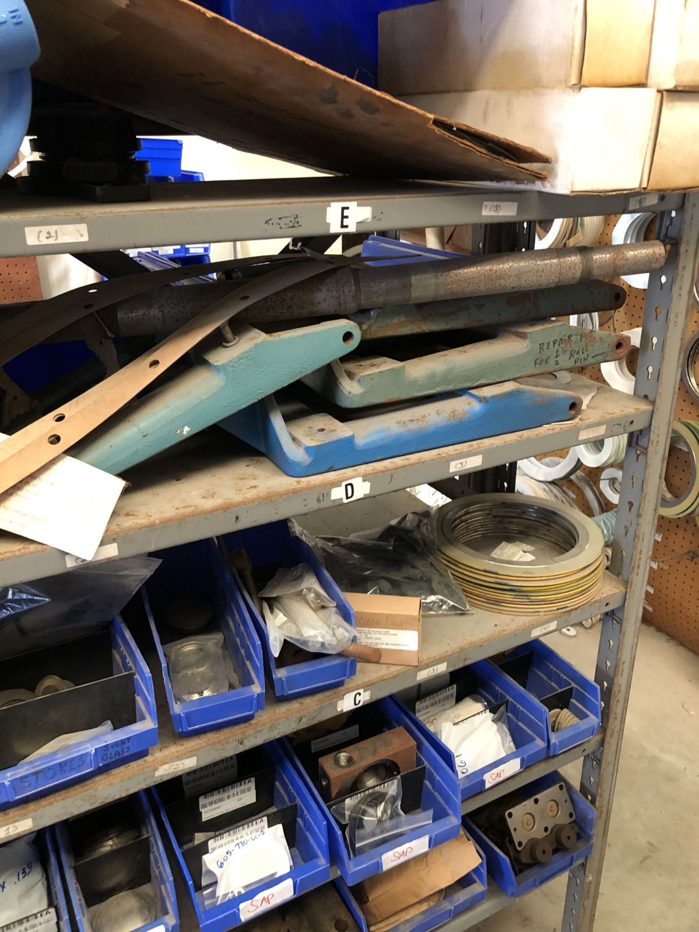 Maintenance Spares Lot: (6) Sections Of Light Duty Industrial Shelving and Contents - Image 2 of 15