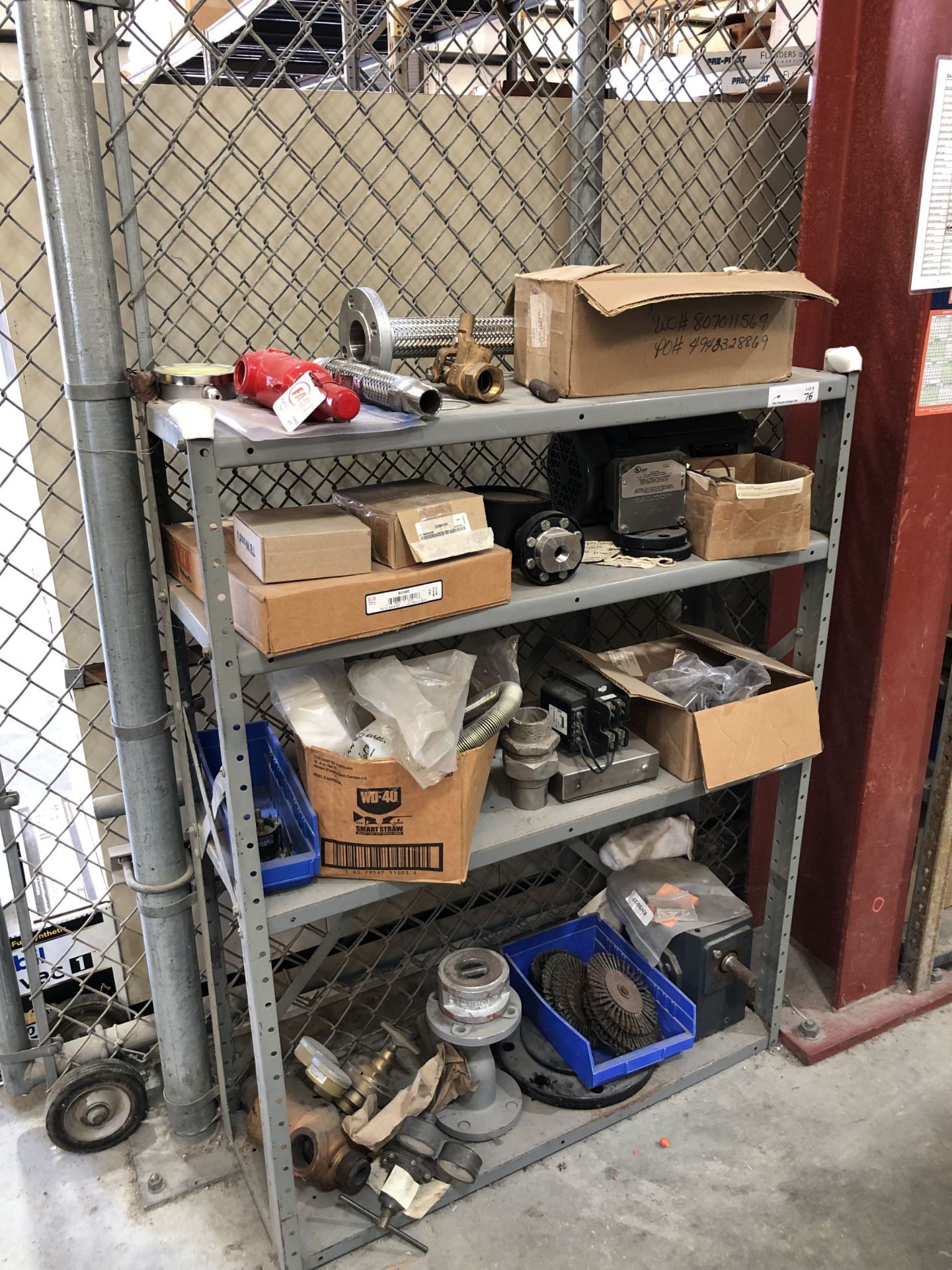 Maintenance Spares Lot: (2) Sections Of Light Duty Industrial Shelving and Contents - Image 5 of 9