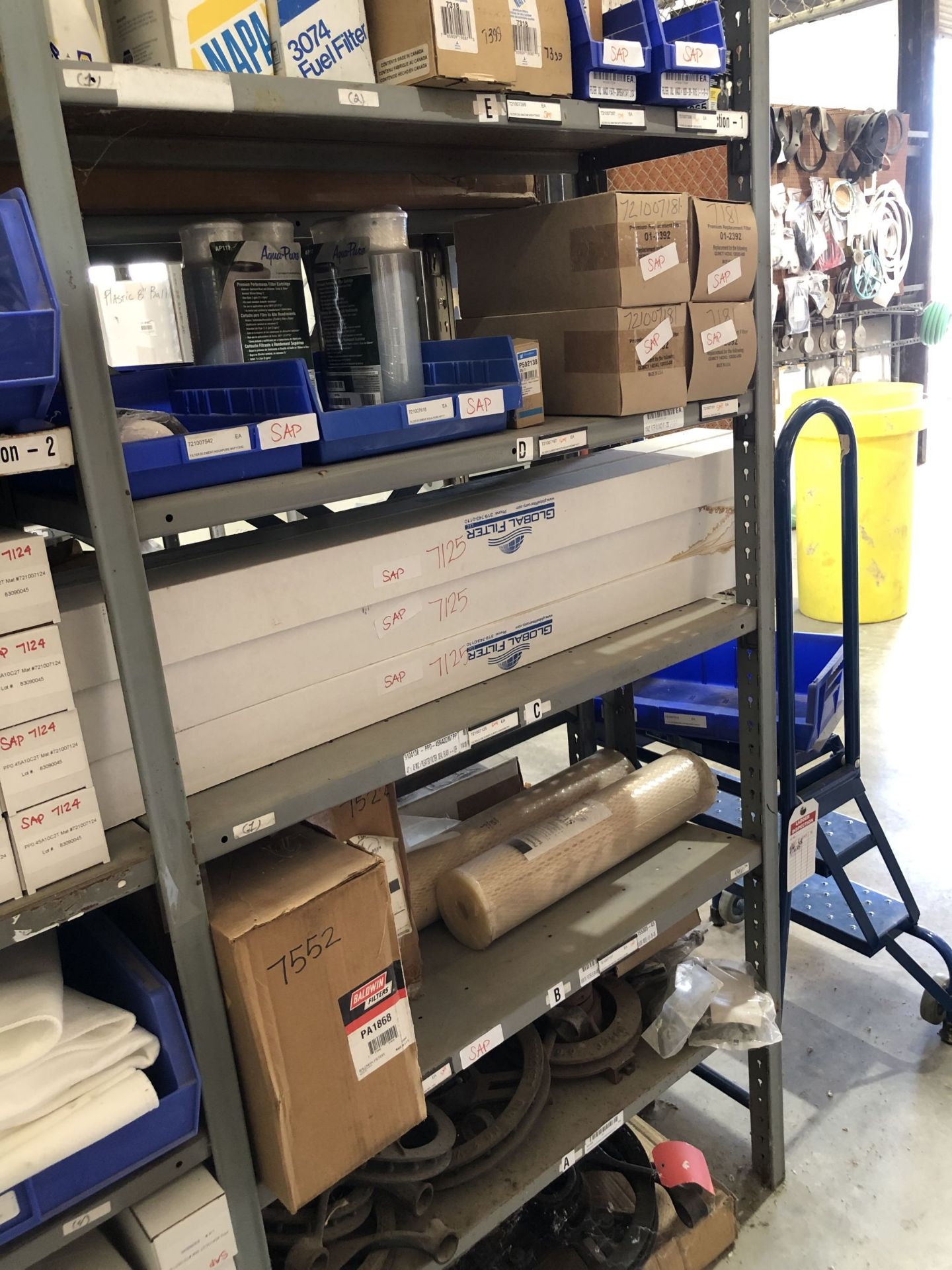 Maintenance Spares Lot: (6) Sections Of Light Duty Industrial Shelving and Contents - Image 10 of 15