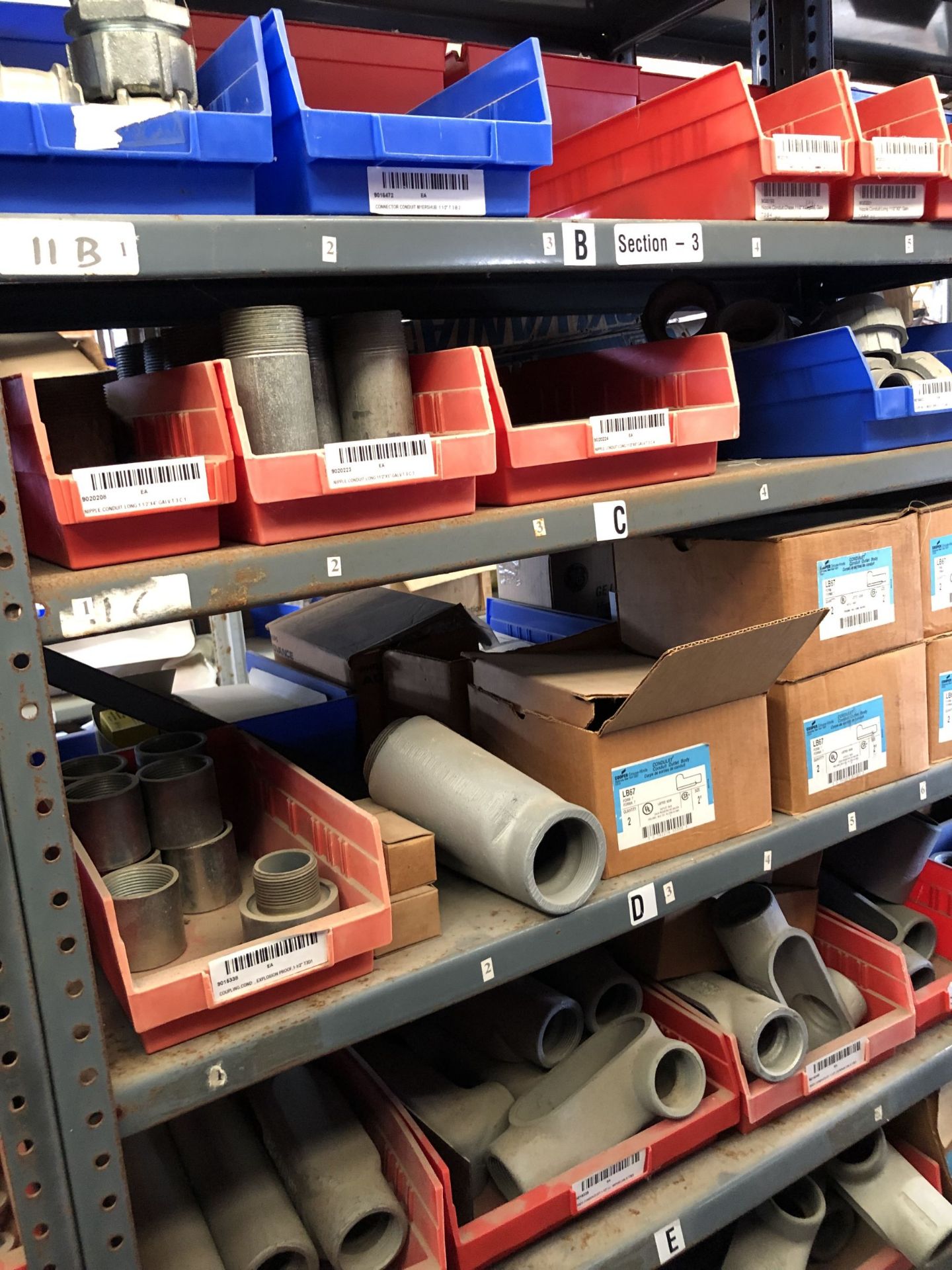 Maintenance Spares Lot: (10) Sections Of Light Duty Industrial Shelving and Contents - Image 2 of 15