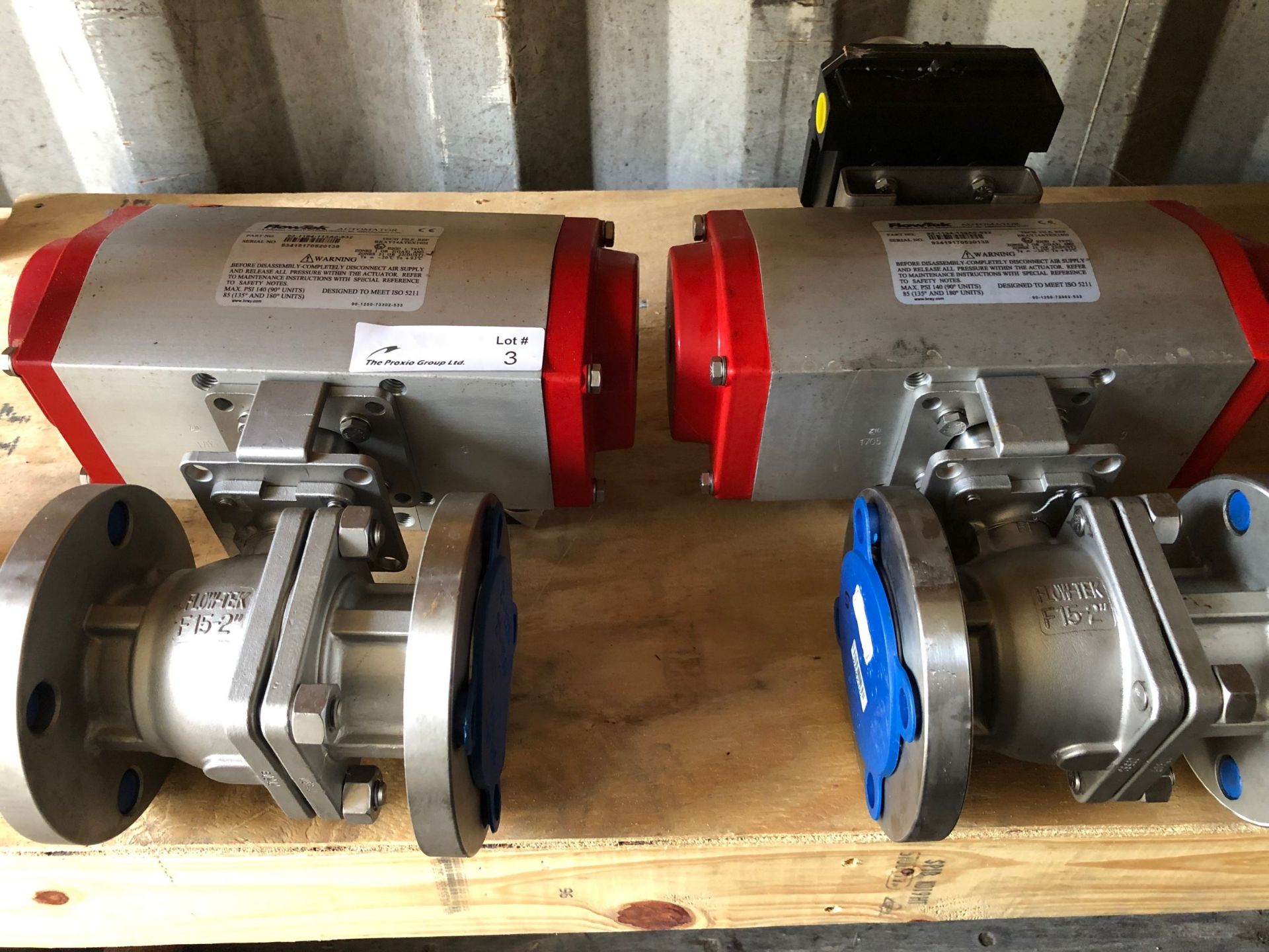 (2) Flow-Tech Model 93-1194-113A0-523 2" Electrically Actuated Valves