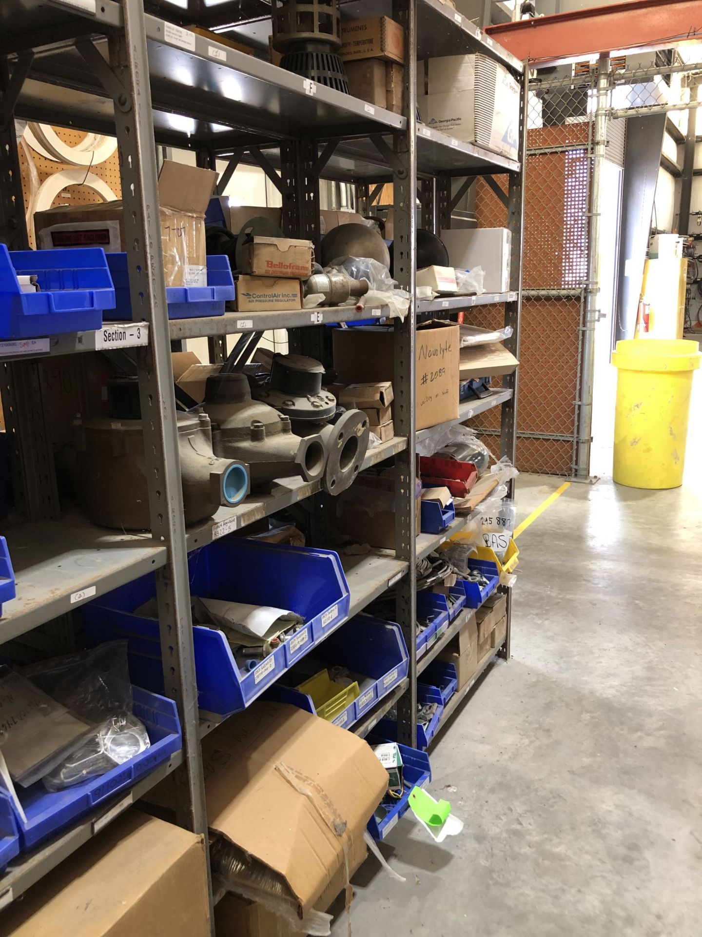 Maintenance Spares Lot: (6) Sections Of Light Duty Industrial Shelving and Contents - Image 11 of 17