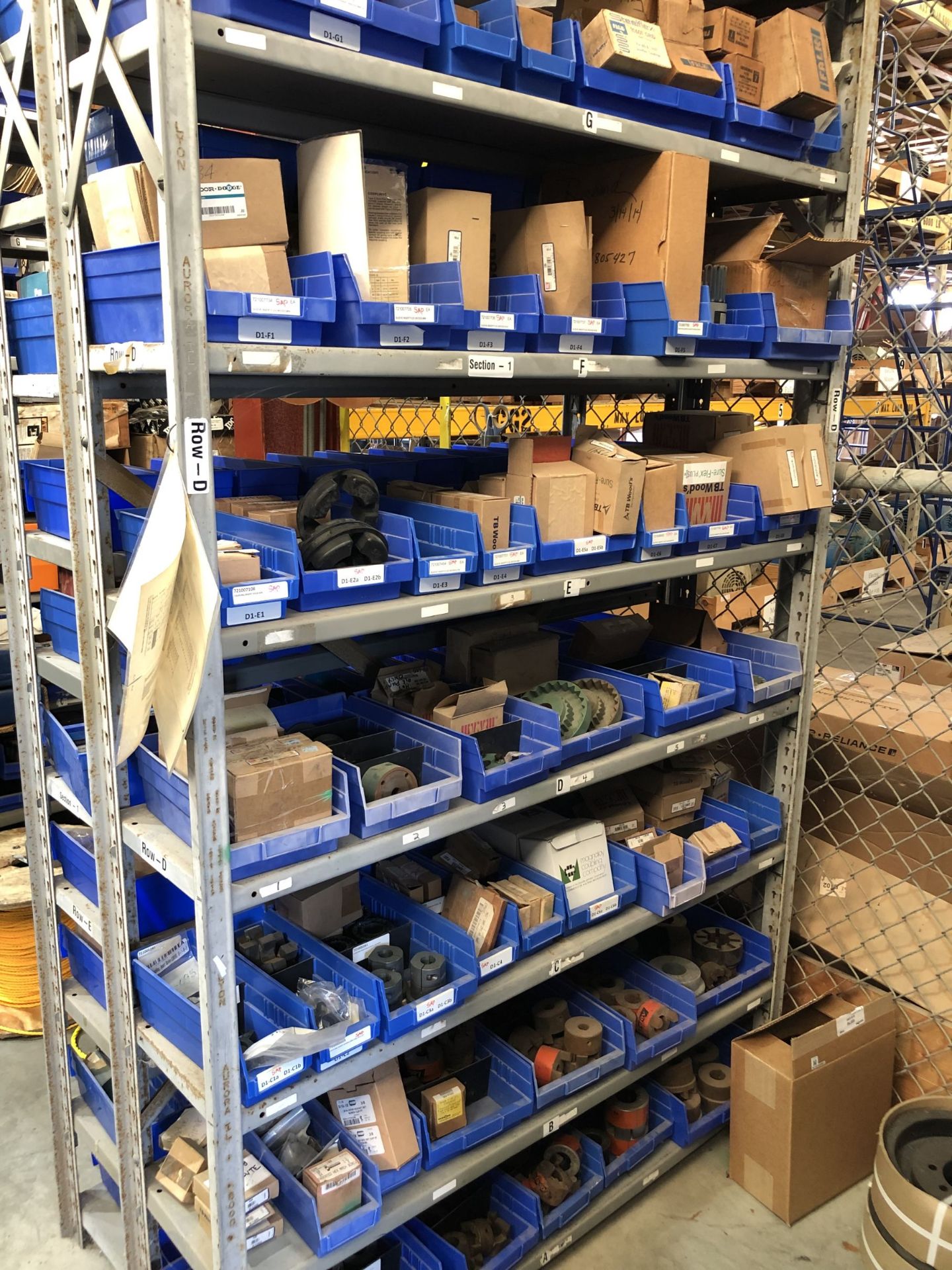 Maintenance Spares Lot: (2) Sections Of Light Duty Industrial Shelving and Contents - Image 5 of 9