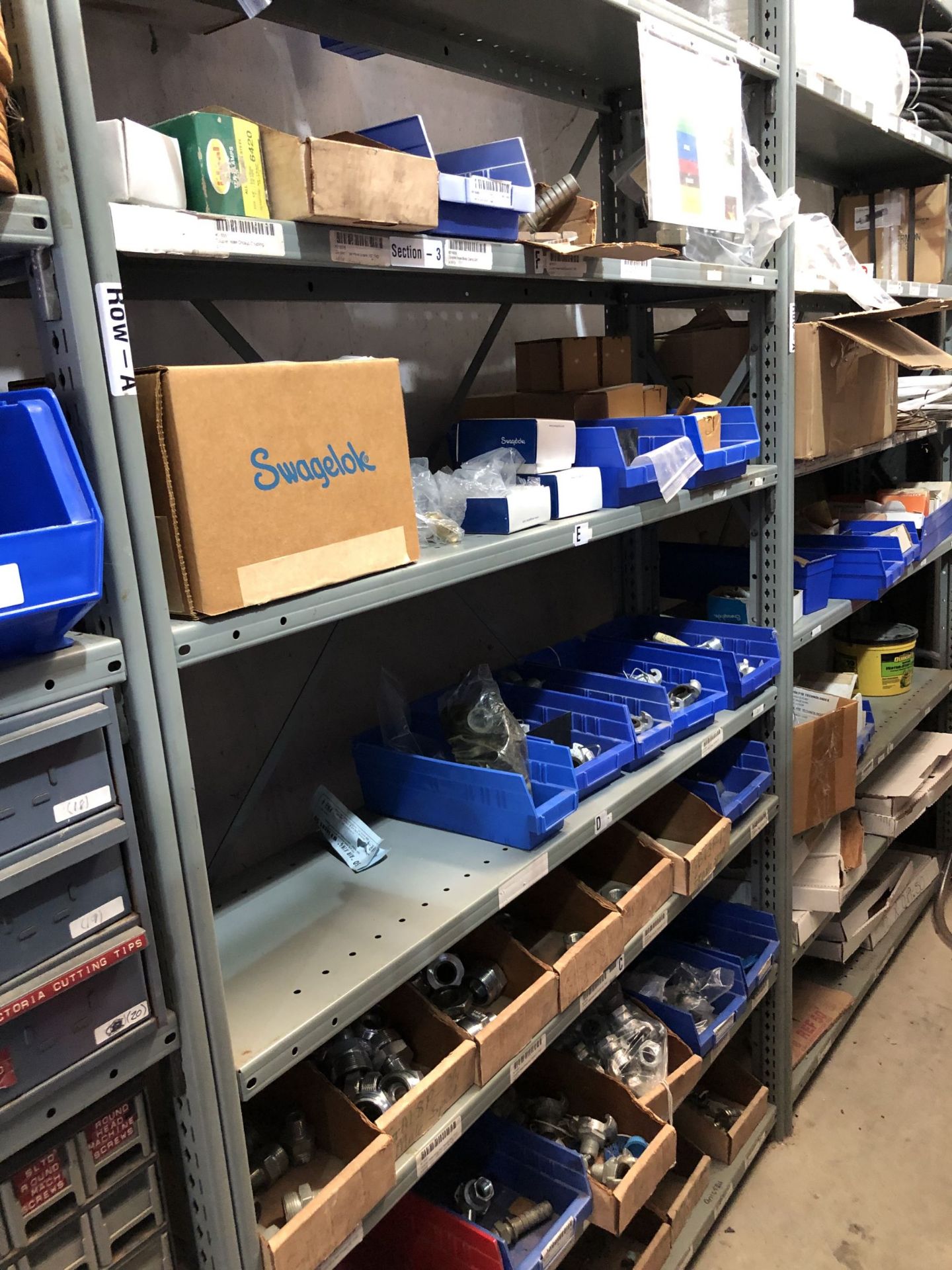 Maintenance Spares Lot: (3) Sections Of Light Duty Industrial Shelving and Contents - Image 8 of 15