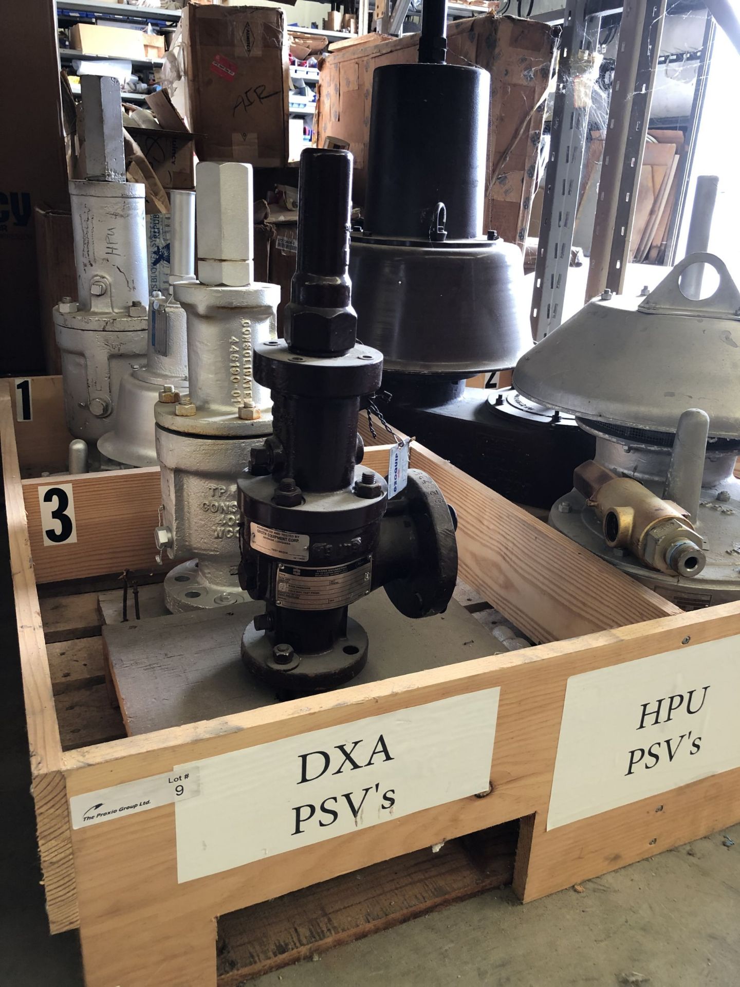 Skid Lot Of Various (4) Pressure Safety Valves Including Satsuma Valve and Controls, Consolidated