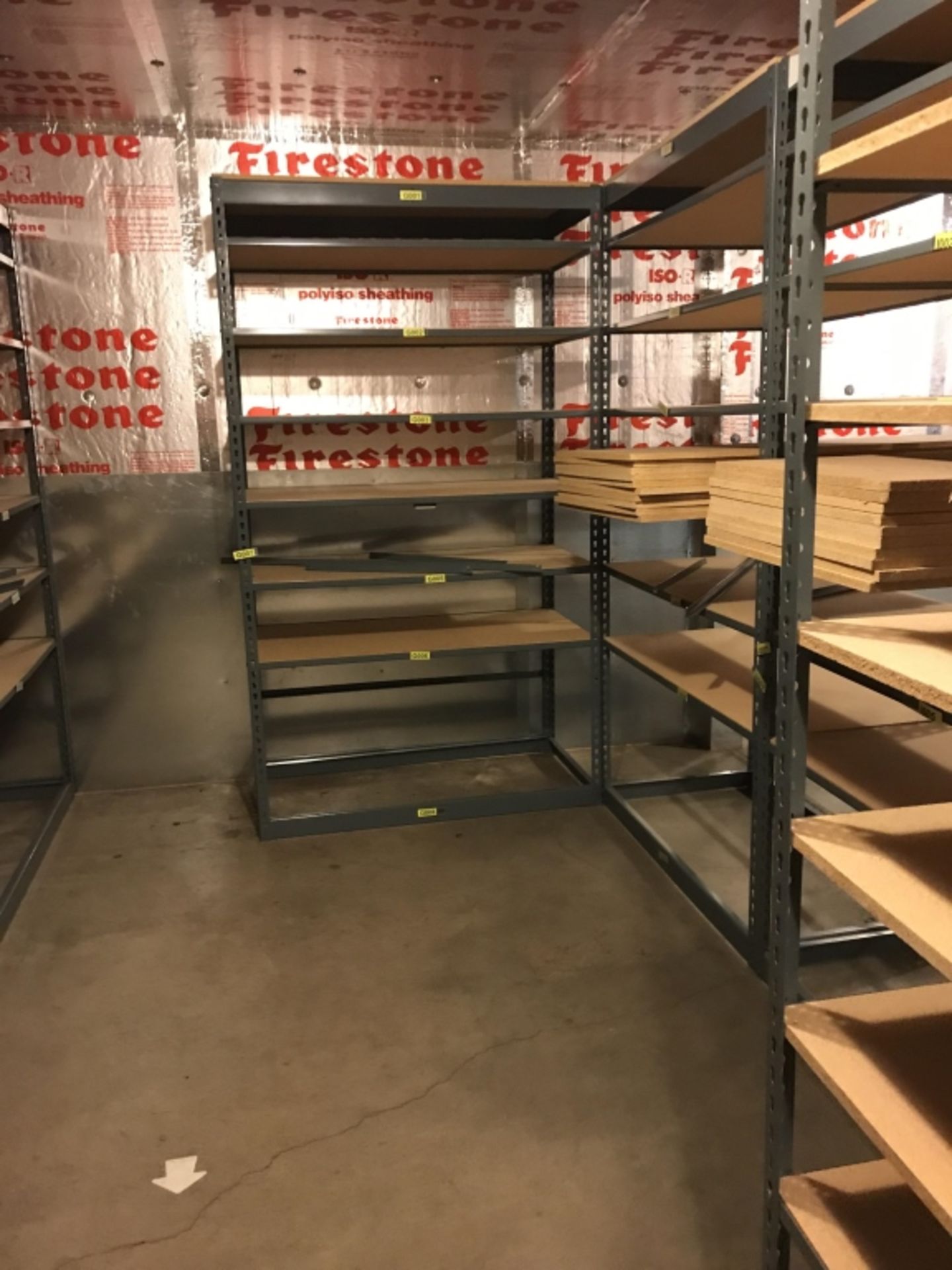 (QTY) Sections of Light Duty Industrial Racking