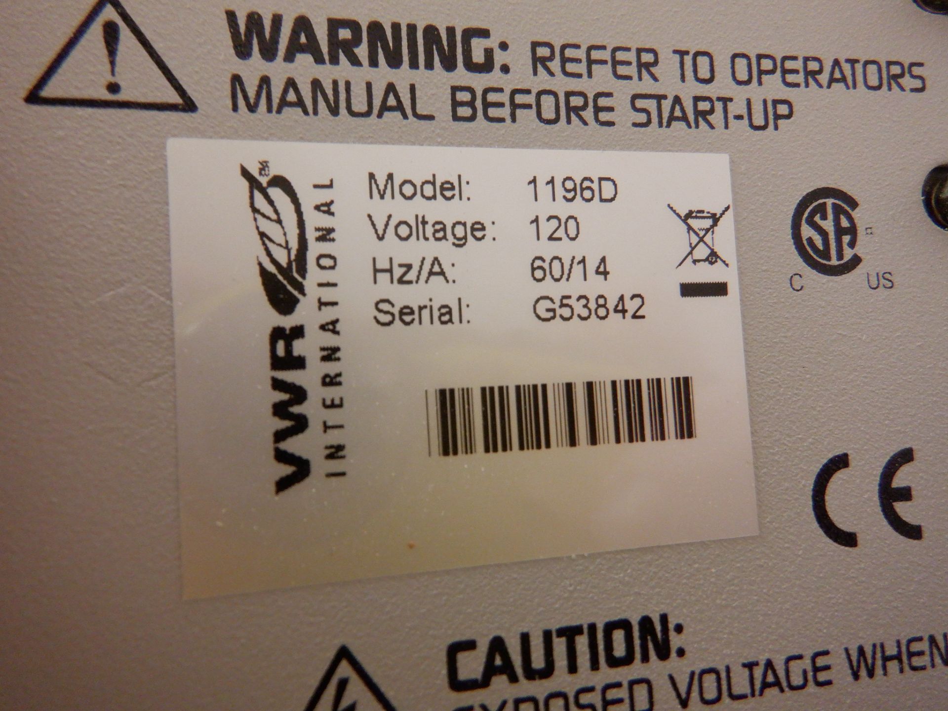 VWR Digital Circulating Chiller, model 1196D digital temperature controller - Image 4 of 4