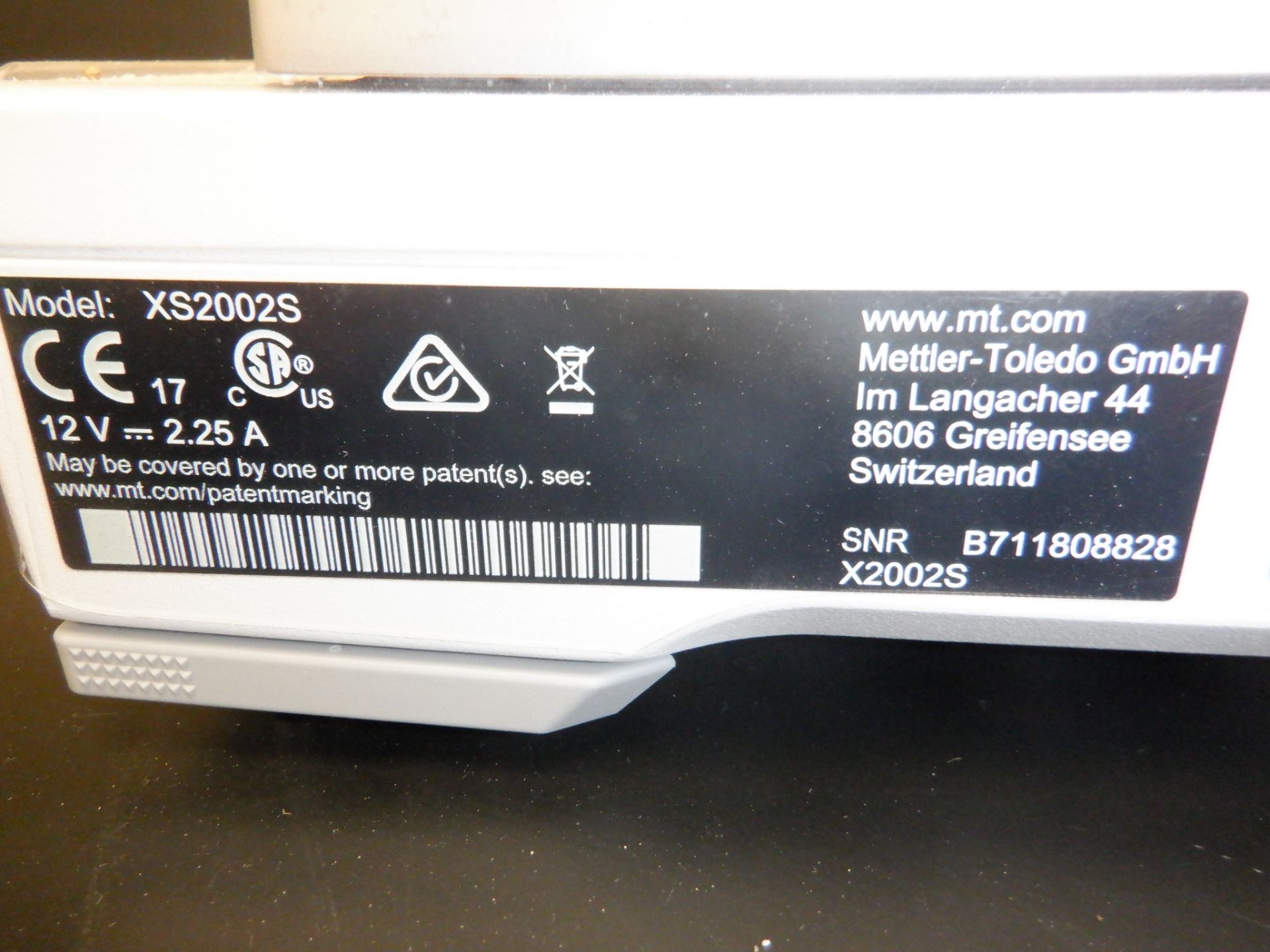 Mettler Toledo Lab Scale, Model XS2002S. Max 2100g d=0.01g, - Image 3 of 3