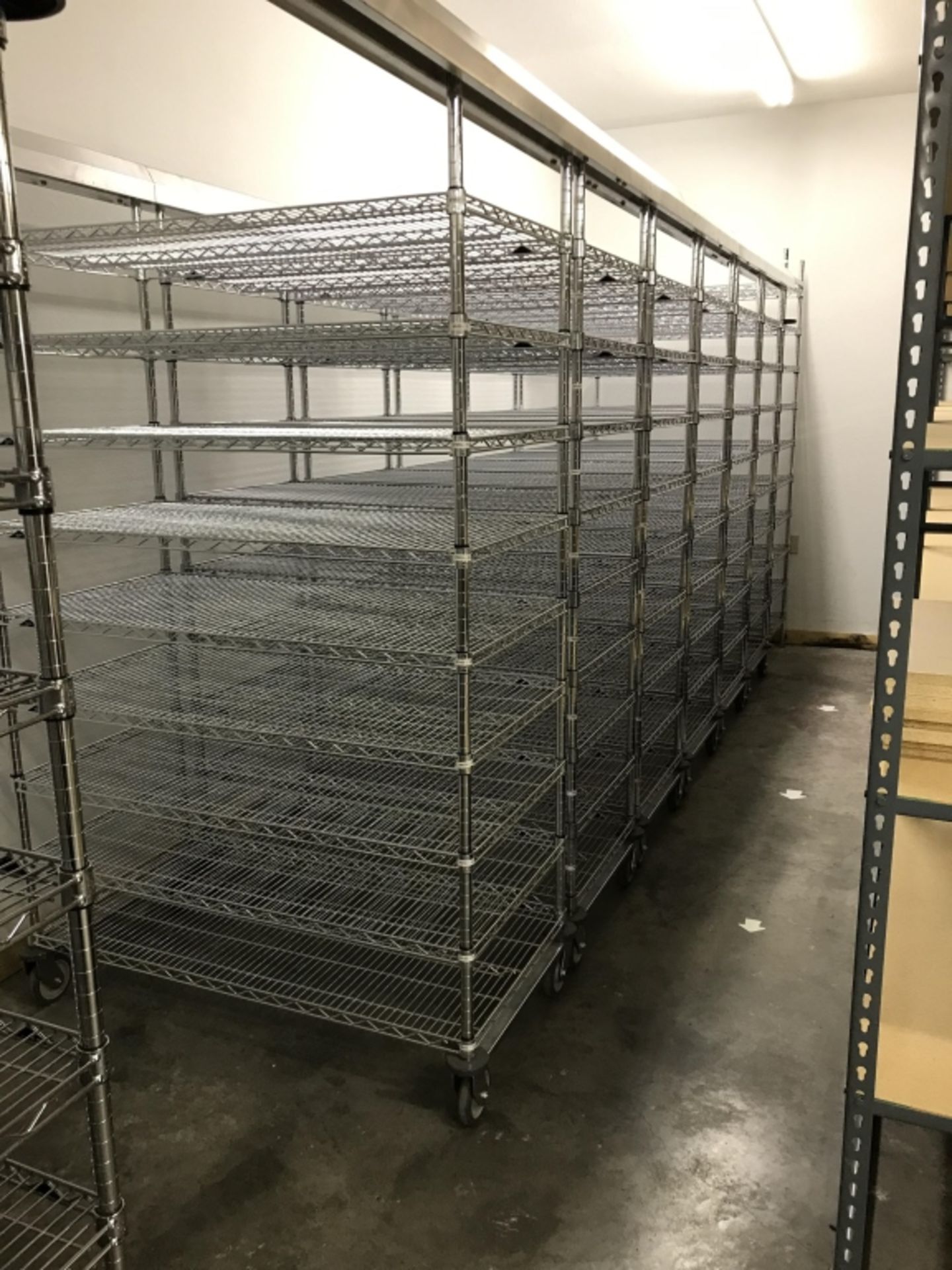 (8) Metro 9-Shelf Stainless Wire Racks w/ Railway