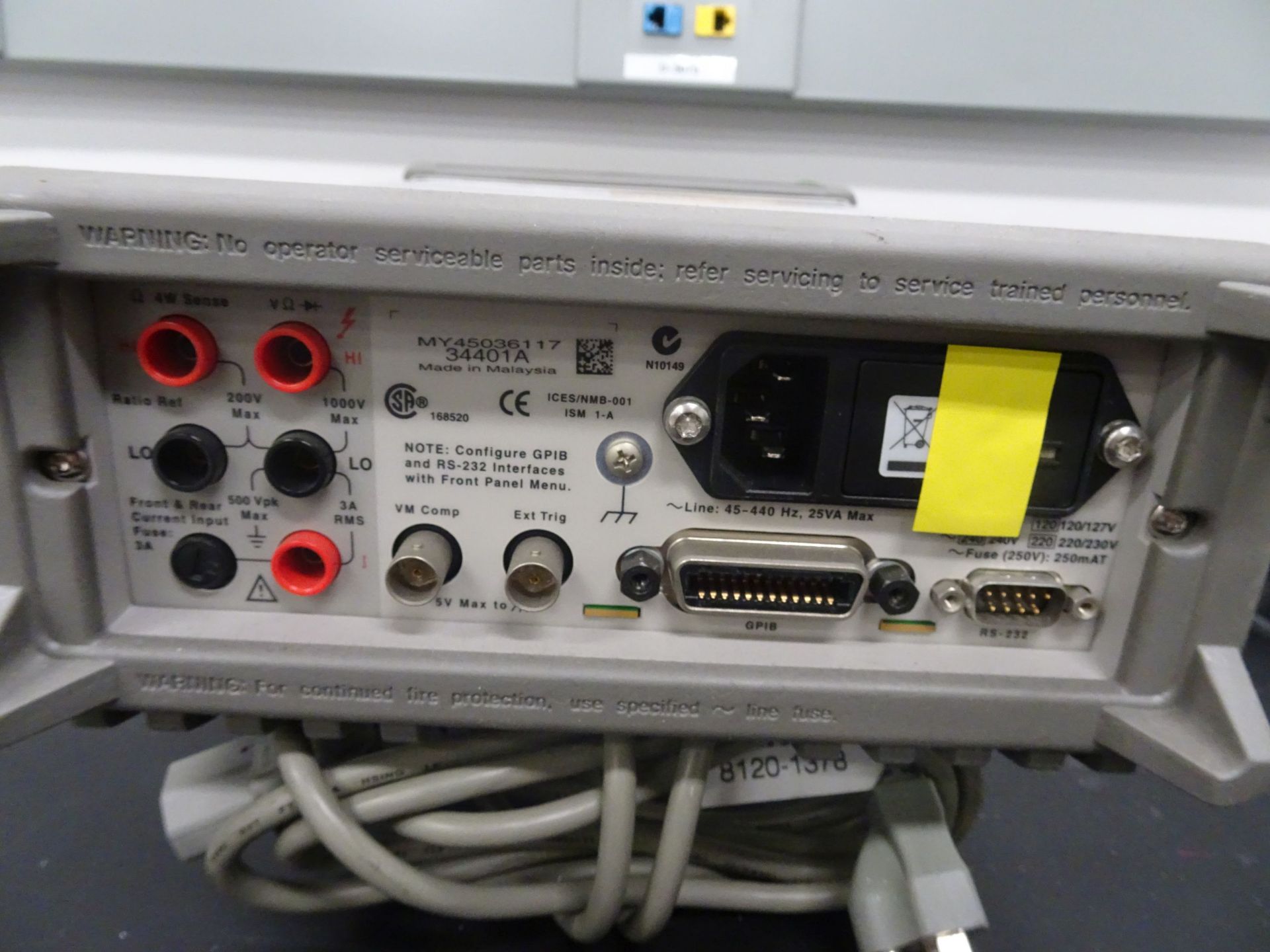 Agilent Model 34401A 6 1/2 Digit Digital Multimeter, sn MY45036117 With Associated Leads - Image 4 of 7