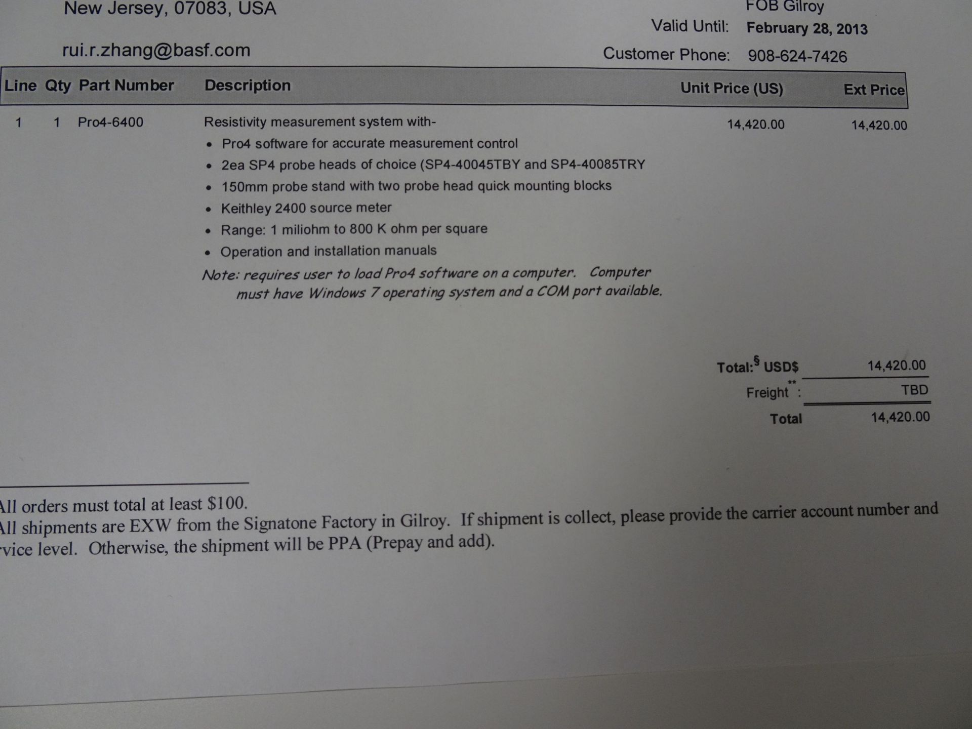 Signatone iPro4 150mm 4-Point Sheet Restivity Probe for Use With Wafers, Thin Films, and Solar Cells - Image 13 of 15