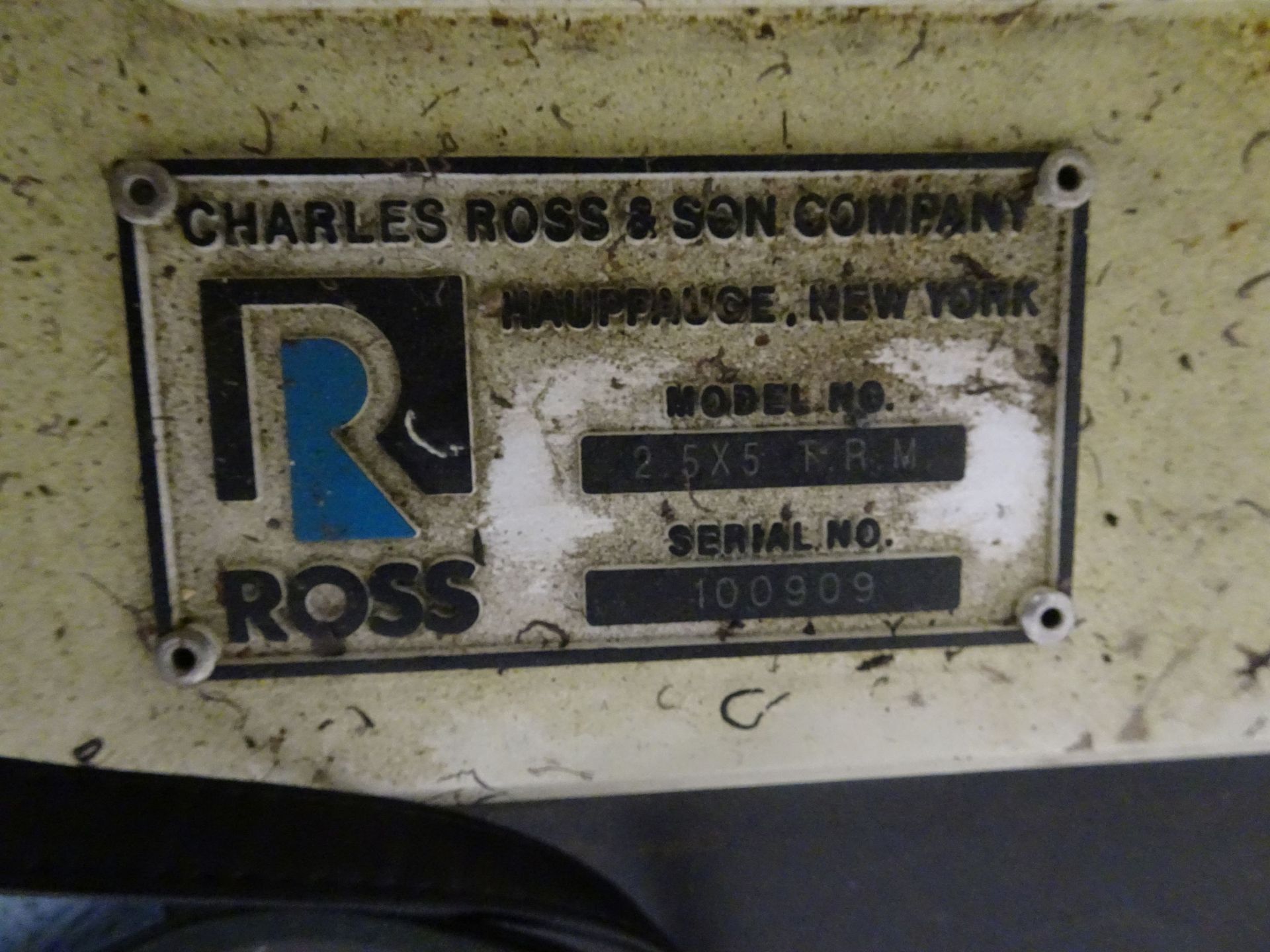 Ross Model 2.5 X 5 WRM 1/2HP 3-Roll Mill With AC Tech Controller Model M1210B, - Image 3 of 8