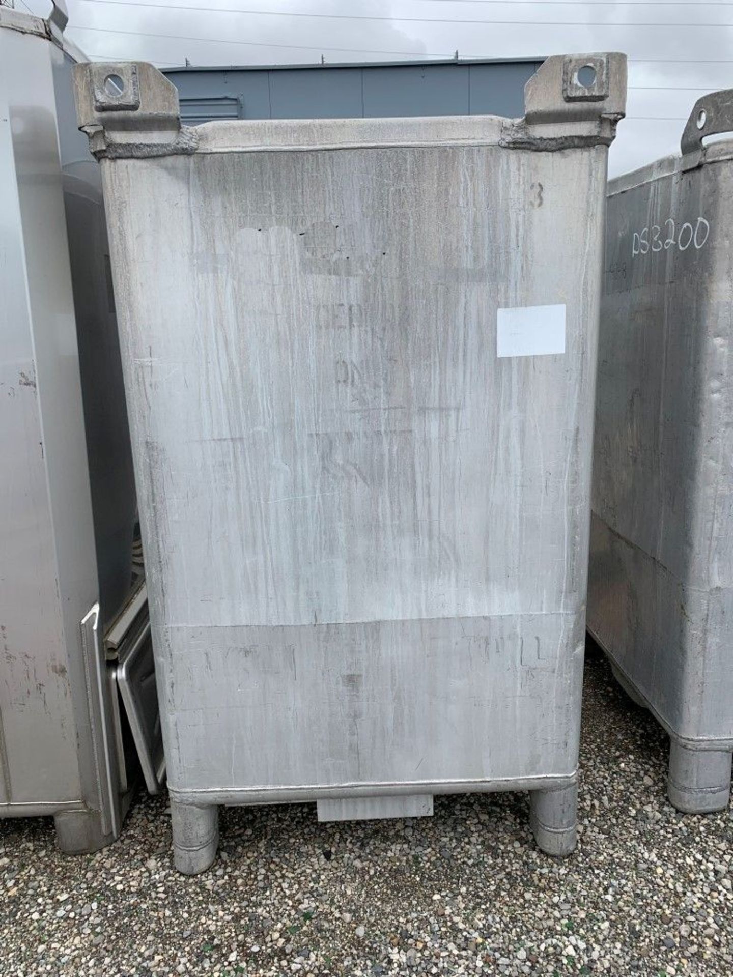 74 Cu Ft Tote Systems tote bin, aluminum construction, approximately 48" x 42" x 60" straight side. - Image 4 of 6