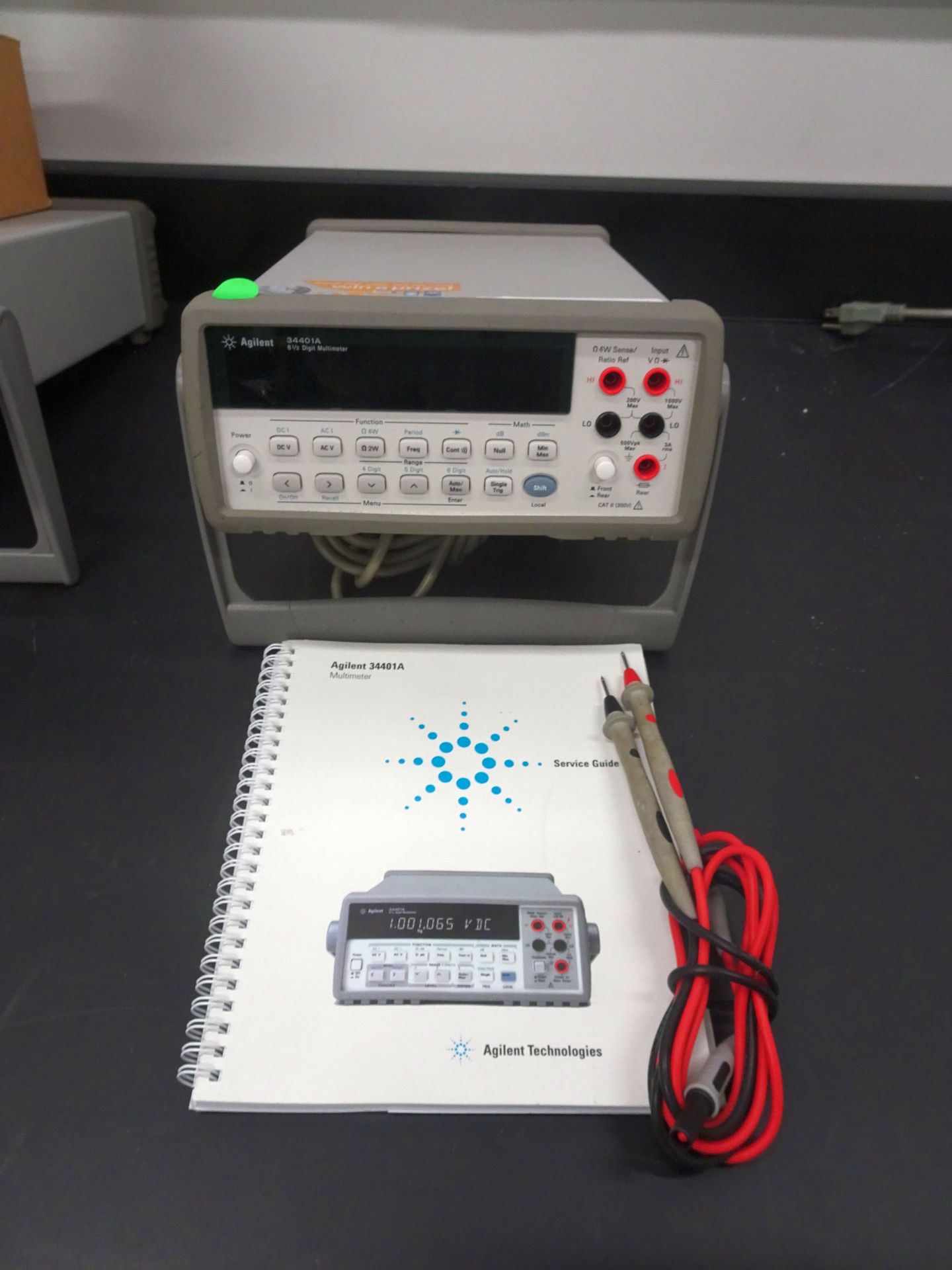 Agilent Model 34401A 6 1/2 Digit Digital Multimeter, sn MY47006580, With Manual and Associated