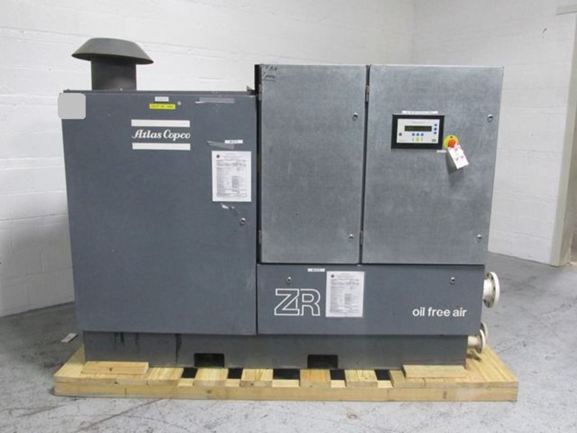 125HP Atlas oil-free air compressor, type ZR 3 DE, rotary screw