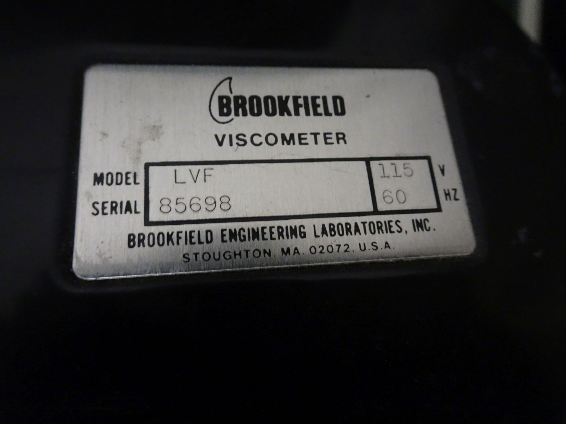 Brookfield Model LVF Viscometer , sn 85698 With Case and Accessories - Image 5 of 5