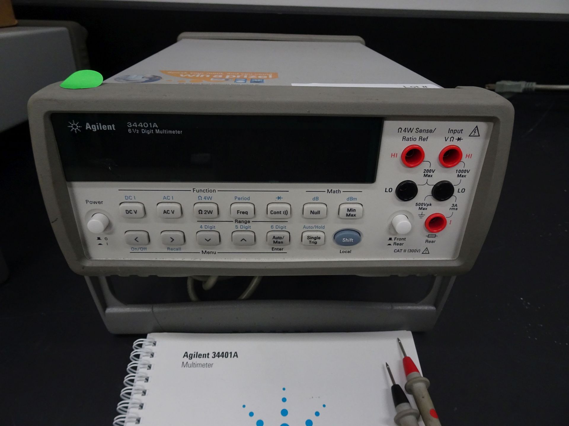 Agilent Model 34401A 6 1/2 Digit Digital Multimeter, sn MY47006580, With Manual and Associated - Image 2 of 5