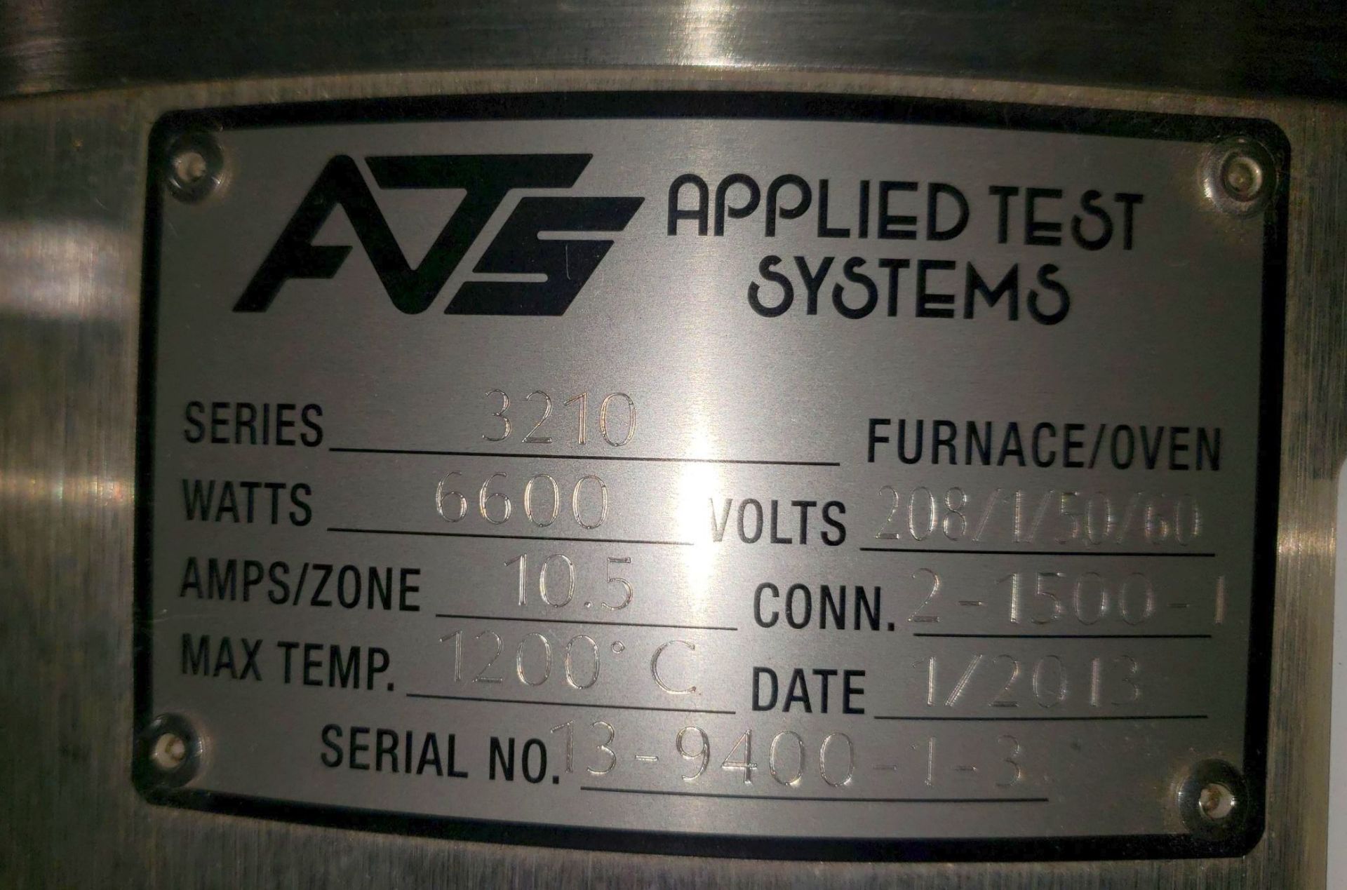 Applied Test Systems (ATS) Furnace with controller. Series: 3210, Watts: 6600; Voltage: 208V; Max - Image 5 of 17