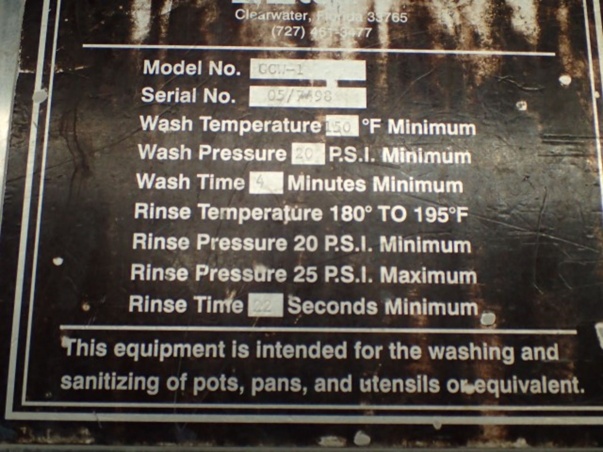 Douglas garbage can washer, model GCW-1, stainless steel construction - Image 9 of 9