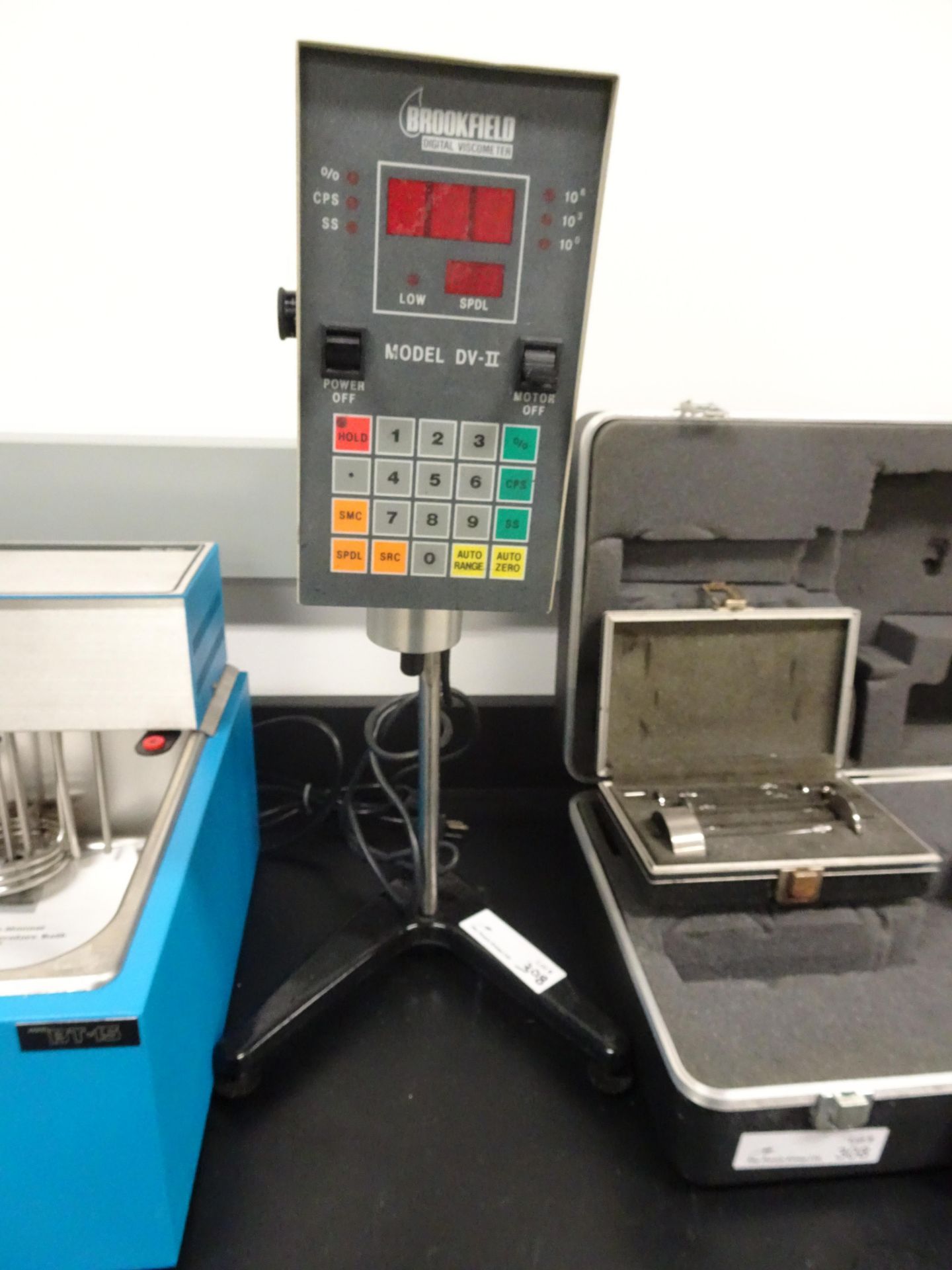 Brookfield Model HBTDV-II Viscometer , sn D20776 With Stand, Case, and Brookfield HA/HB Spindle Set