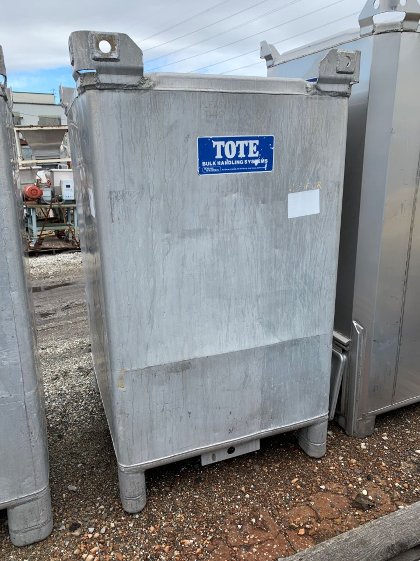 74 Cu Ft Tote Systems tote bin, aluminum construction, approximately 48" x 42" x 60" straight side. - Image 6 of 6