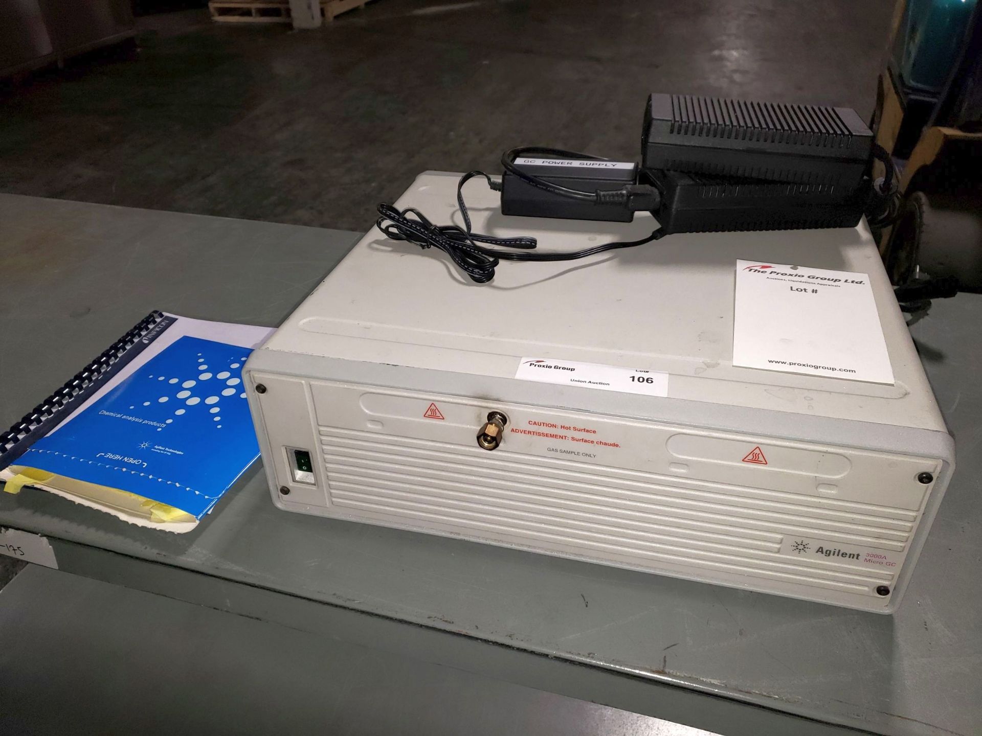 Agilent Micro Gas Chromatograph , model 3000A, with power cord, manuals and software