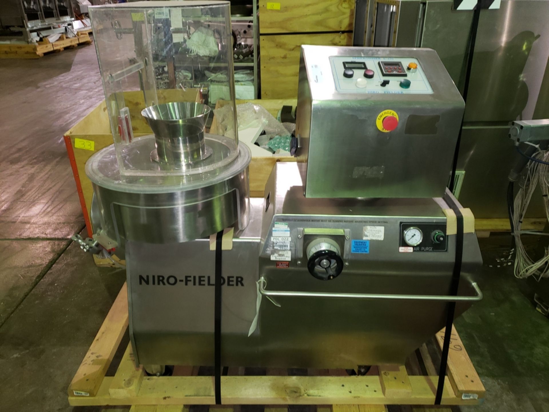 Niro Fielder NICA spheronizer, model S-450, stainless steel construction, 450mm diameter bowl,