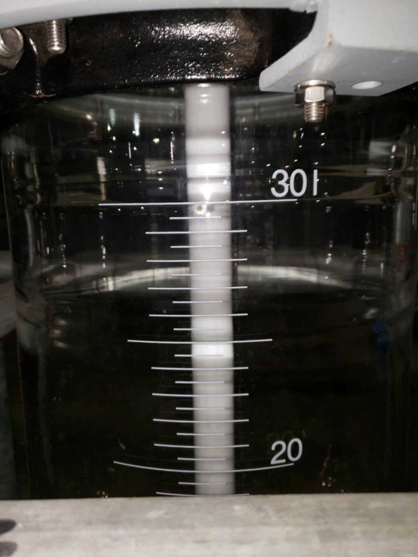 30 liter QVF agitated glass receiver, Duran 6076-11 glass, 300 mm diameter x 650 mm deep bowl, - Image 11 of 11