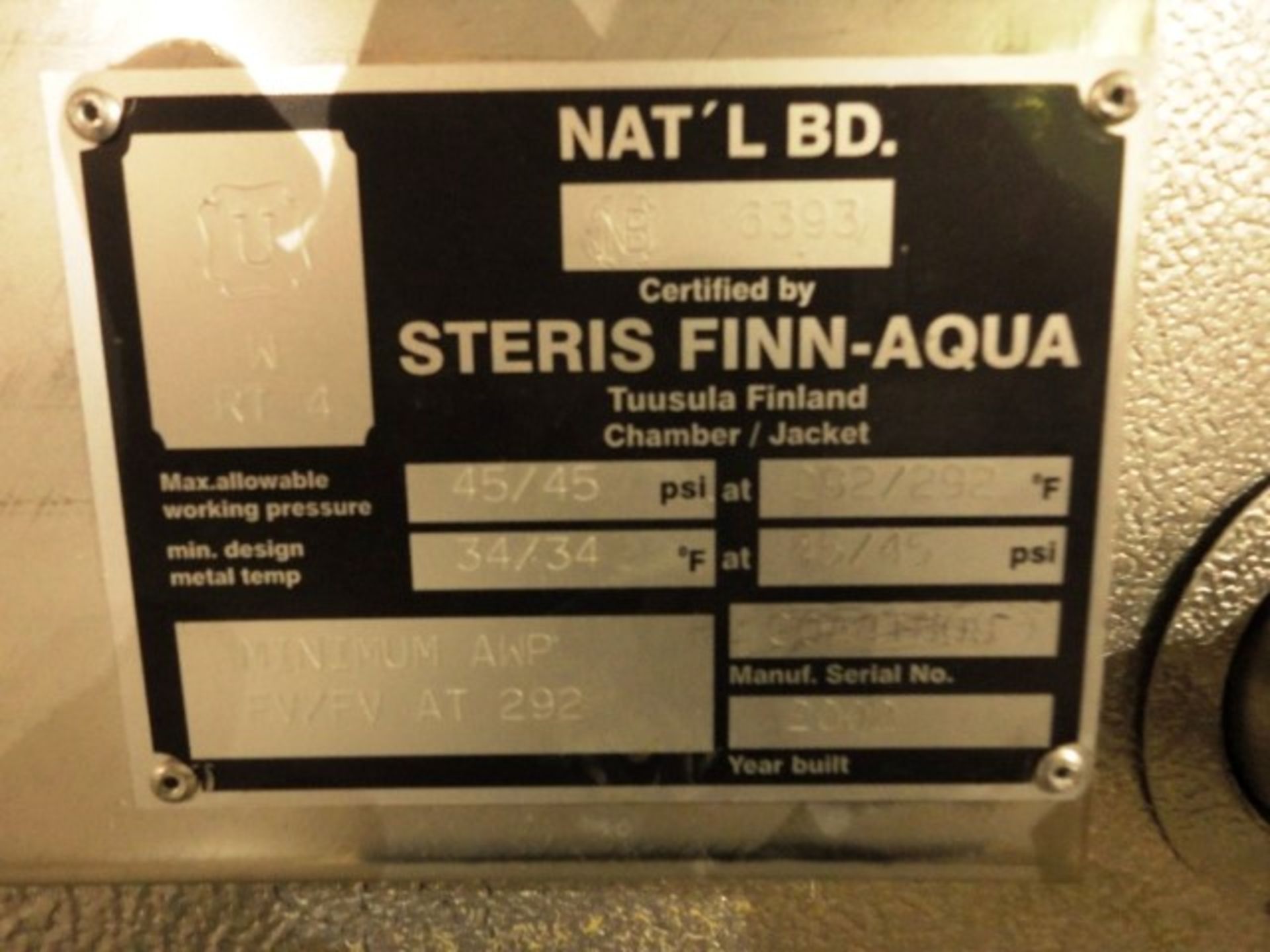 Steris Finn Aqua sterilizer autoclave, model 9912-B-GMP, stainless steel contact surfaces - Image 13 of 24