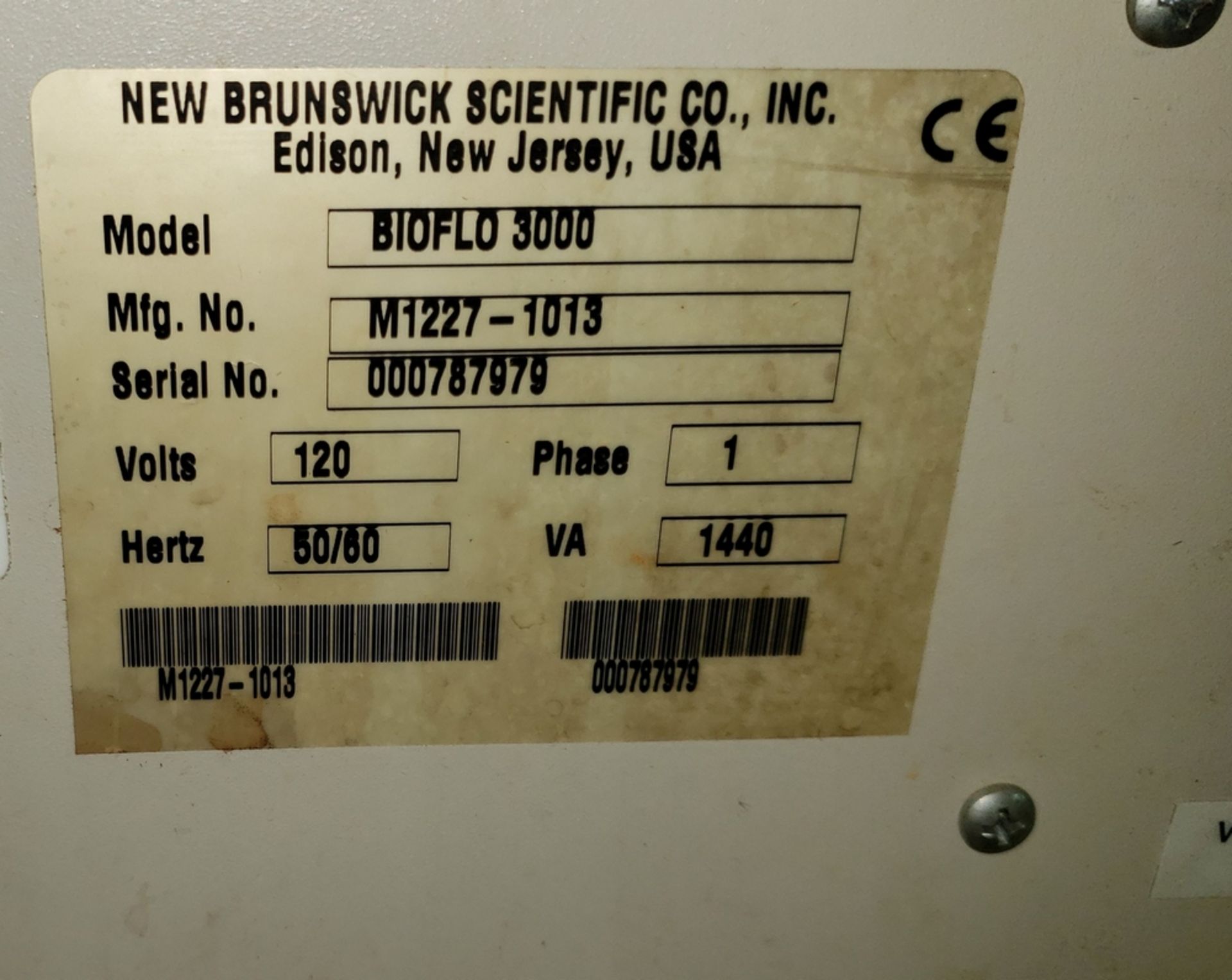 10 liter New Brunswick fermentor, model BioFlo 3000, 316 stainless steel construction, 8.5" - Image 6 of 9