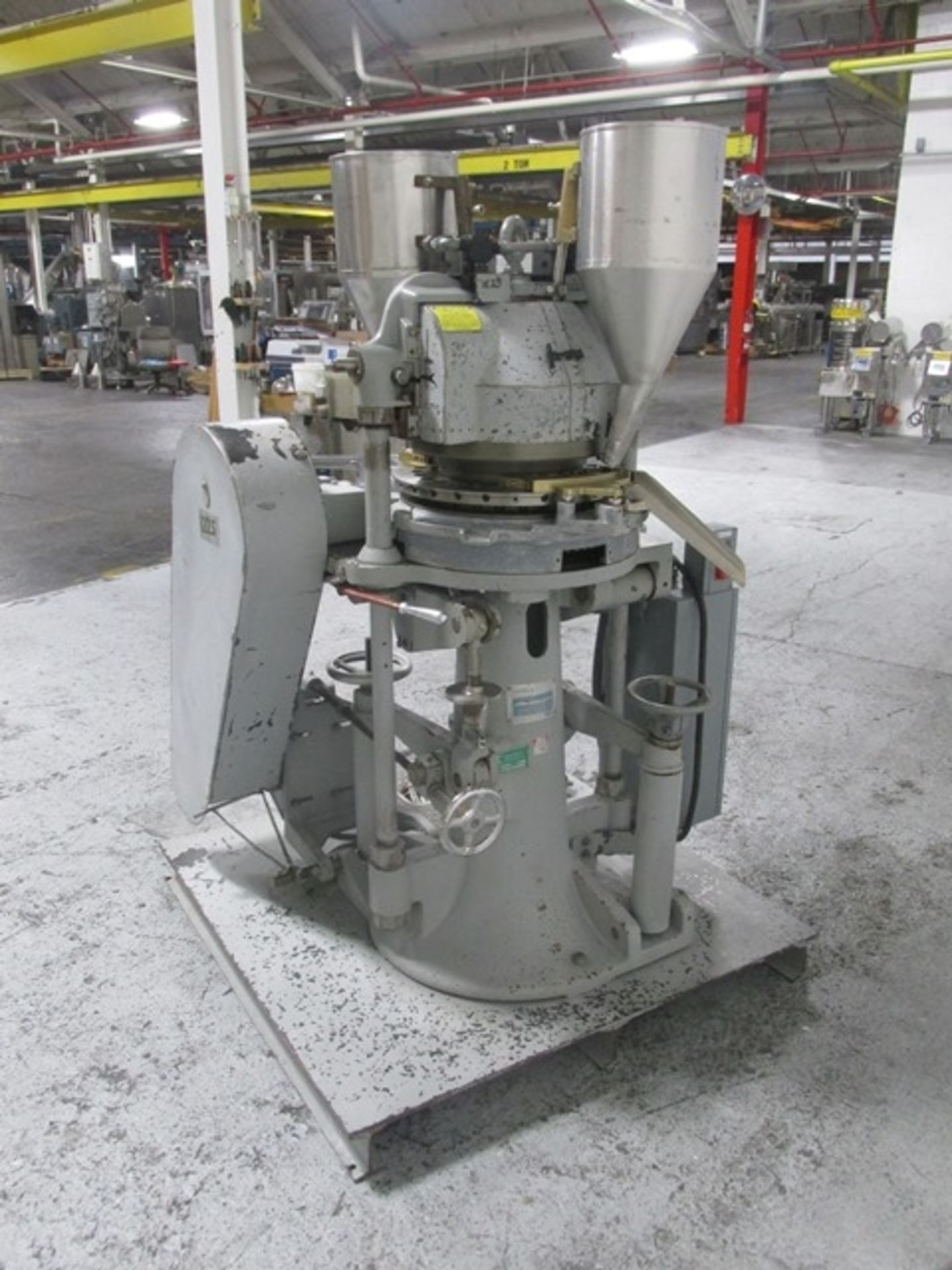 Stokes rotary tablet press. model 900-513-2, 27 station, double sided, keyed upper punch guides,