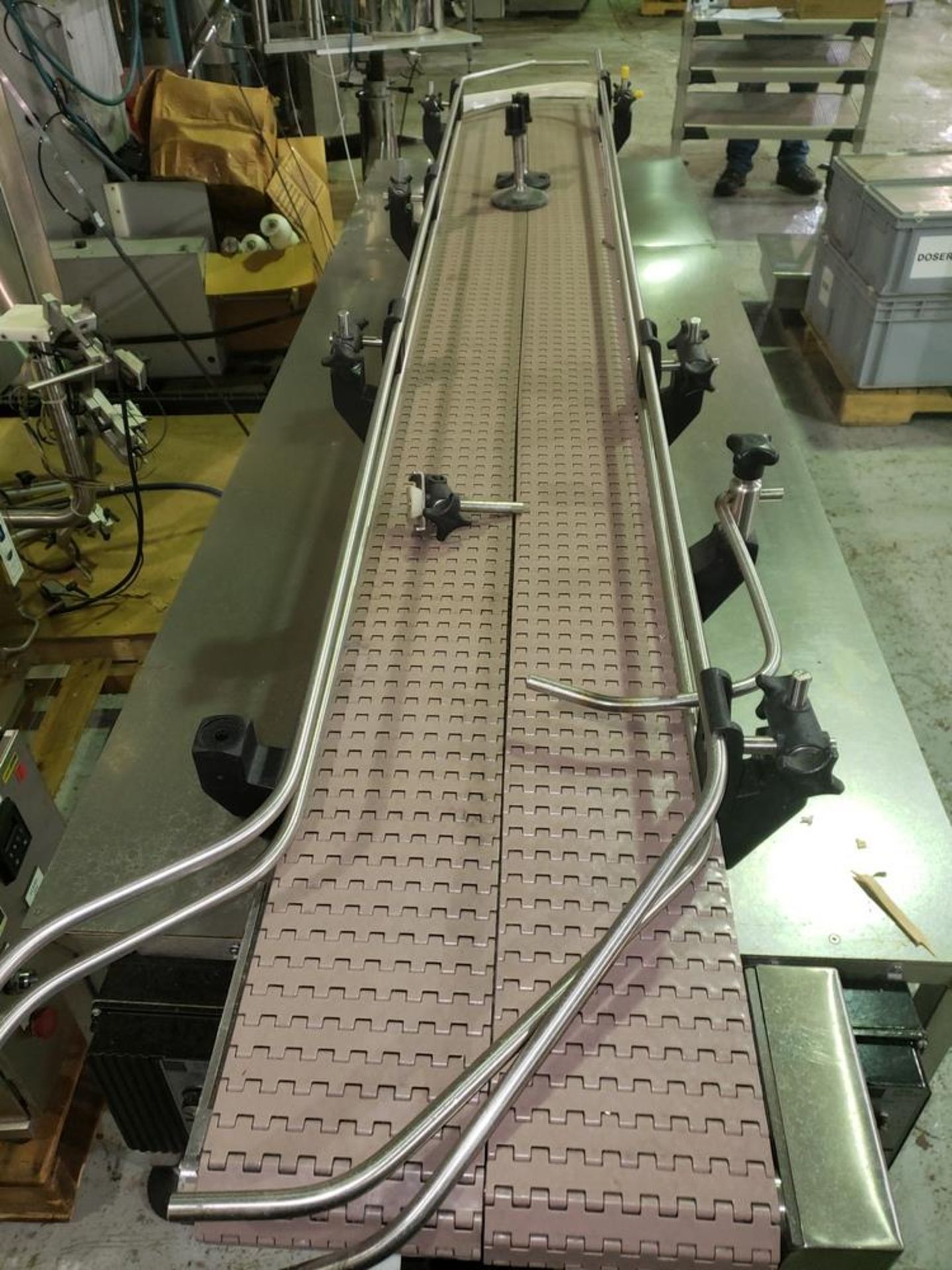 McKenzie Surge slat conveyor, 2x 6"W x 96"L, mounted on a s/s tabletop, 110 volts - Image 5 of 12