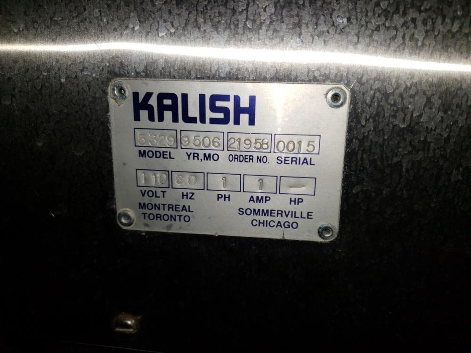 Kalish desiccant inserter, model 5329 with vibrating bowl feeder on stand, serial# 0015. - Image 7 of 8