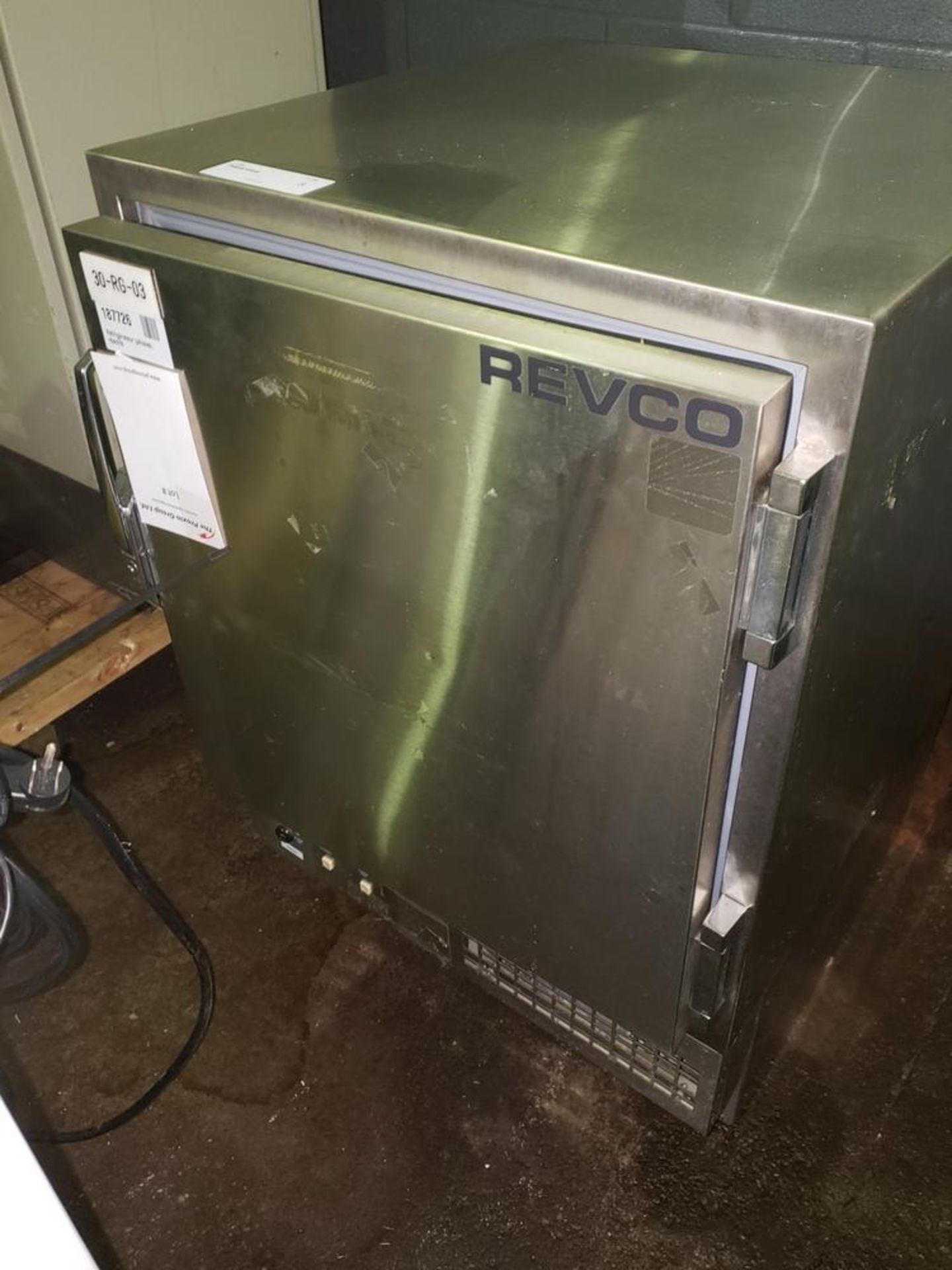 Revco refrigerator/freezer, S/S interior, with 2 shelves, model REL504A14