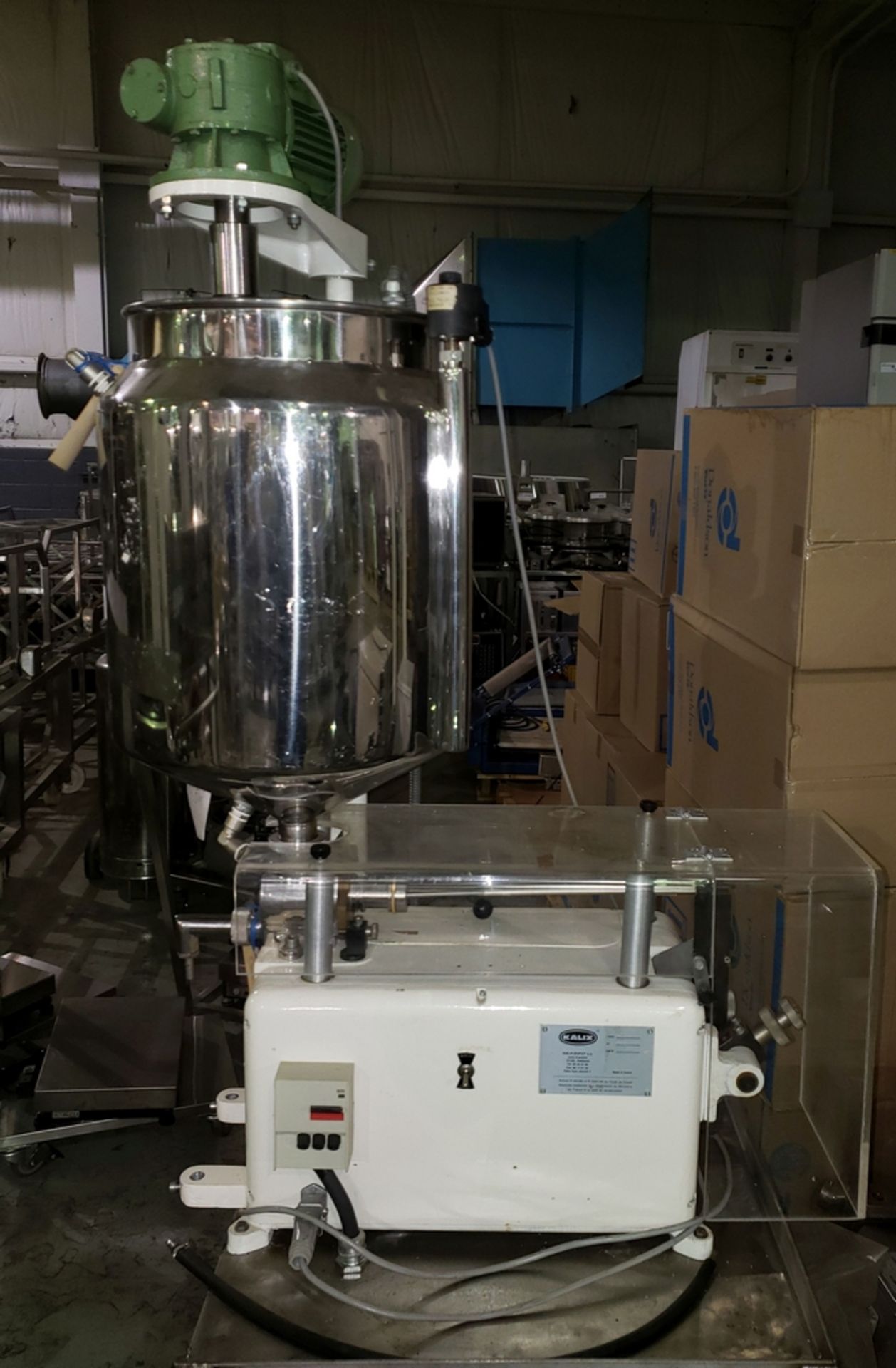 Kalix single head piston filler, type 50MI, stainless steel construction, jacketed and agitated - Image 2 of 8